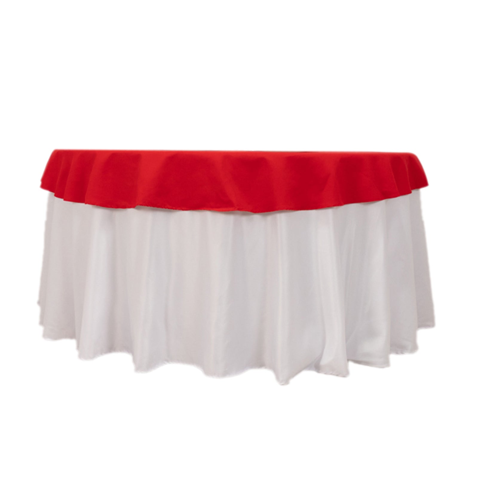 Cotton Blend 70" Round Tablecloth Red - Wrinkle-Resistant Table Cover