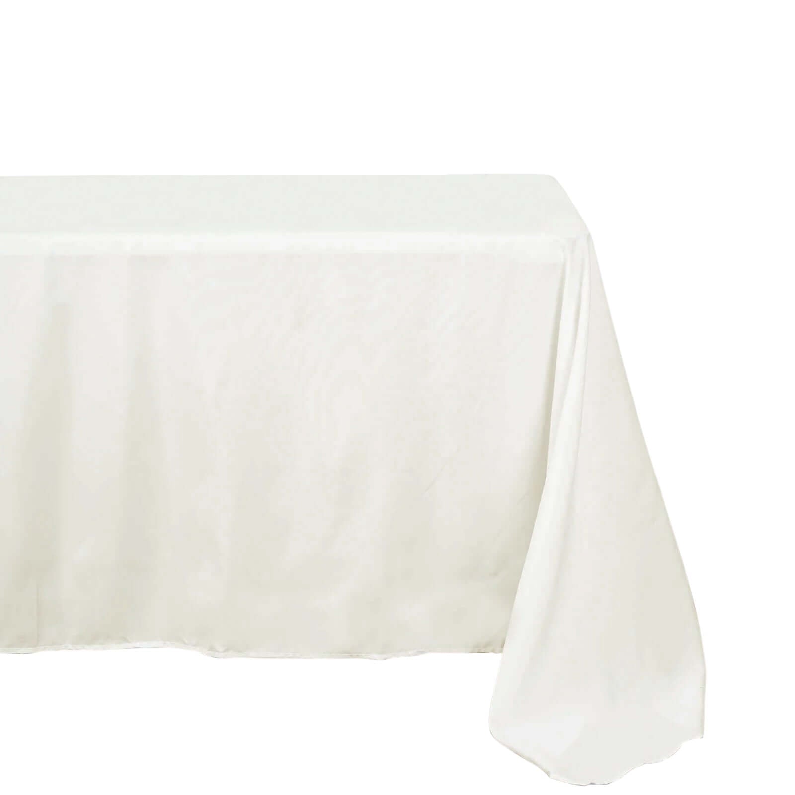 Polyester 54"x96" Rectangle Tablecloth Ivory - Wrinkle-Resistant & Easy-to-Care Table Cover