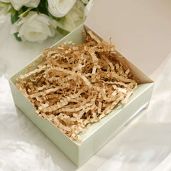 Basket Filler Crinkle Cut Design Paper Shred Natural Brown - Decorative Gift Bag Shreds 8oz 3mm