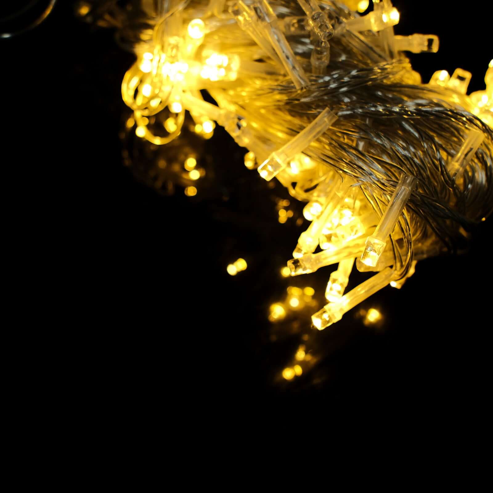 30ft Warm White 100 LED Connectable String Lights, 120V Fairy Lights