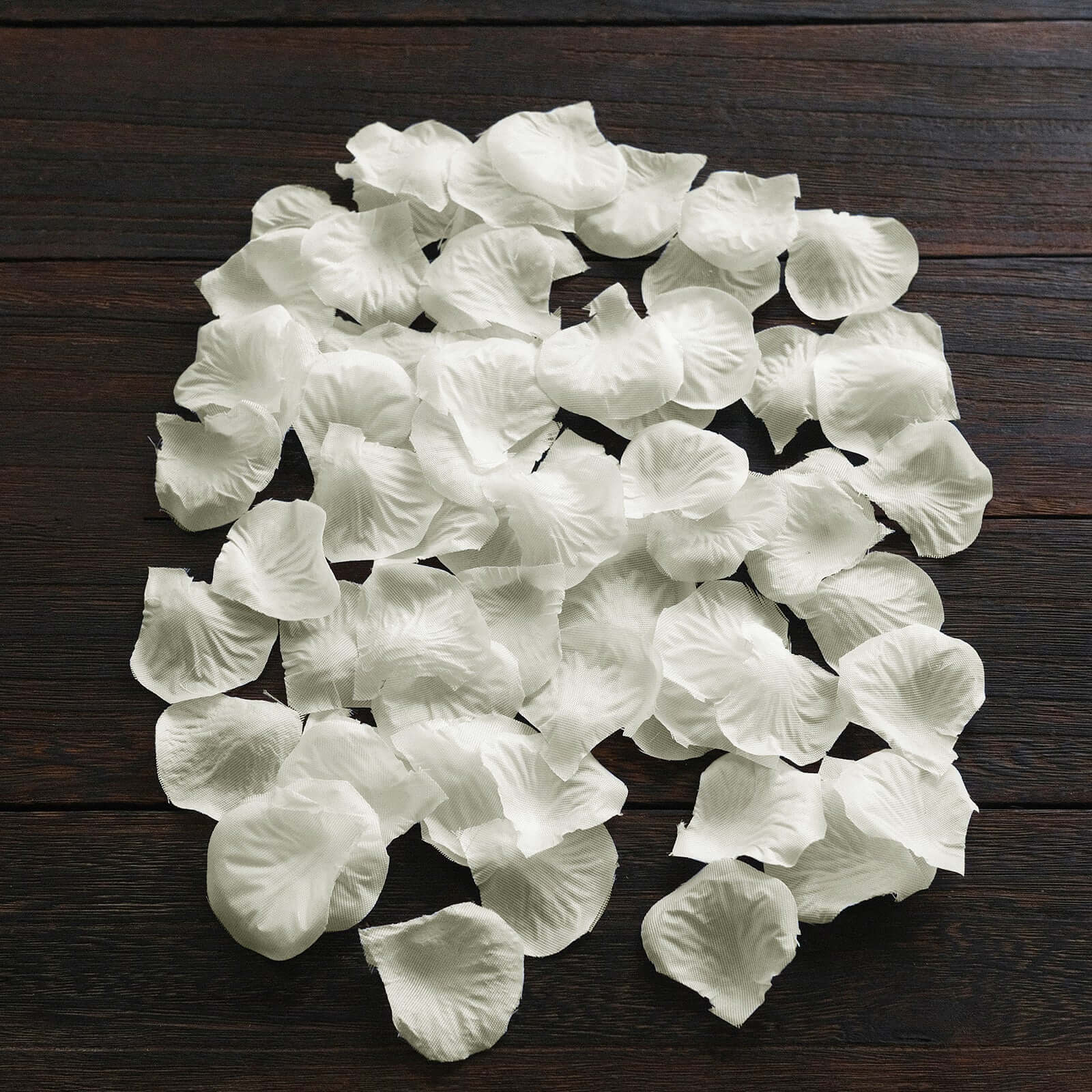 500-Pack Rose Petals Round Design Ivory Silk Confetti - Decorative Scatters for Tables and Floors