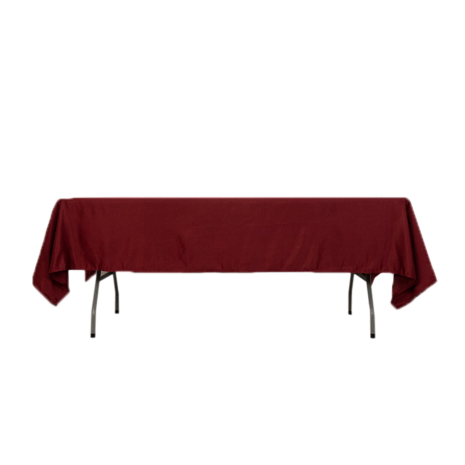 Lamour Satin 60"x102" Rectangle Tablecloth Burgundy - Durable & Silky Soft Feel Table Cover