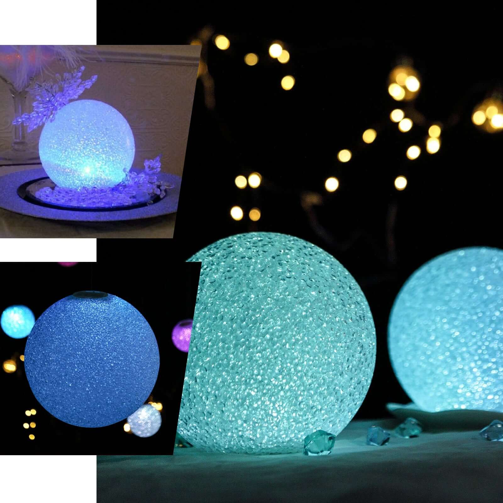 4-Pack LED Mini Light Globes Color Changing - Battery Operated Ball Centerpiece Fillers 3"