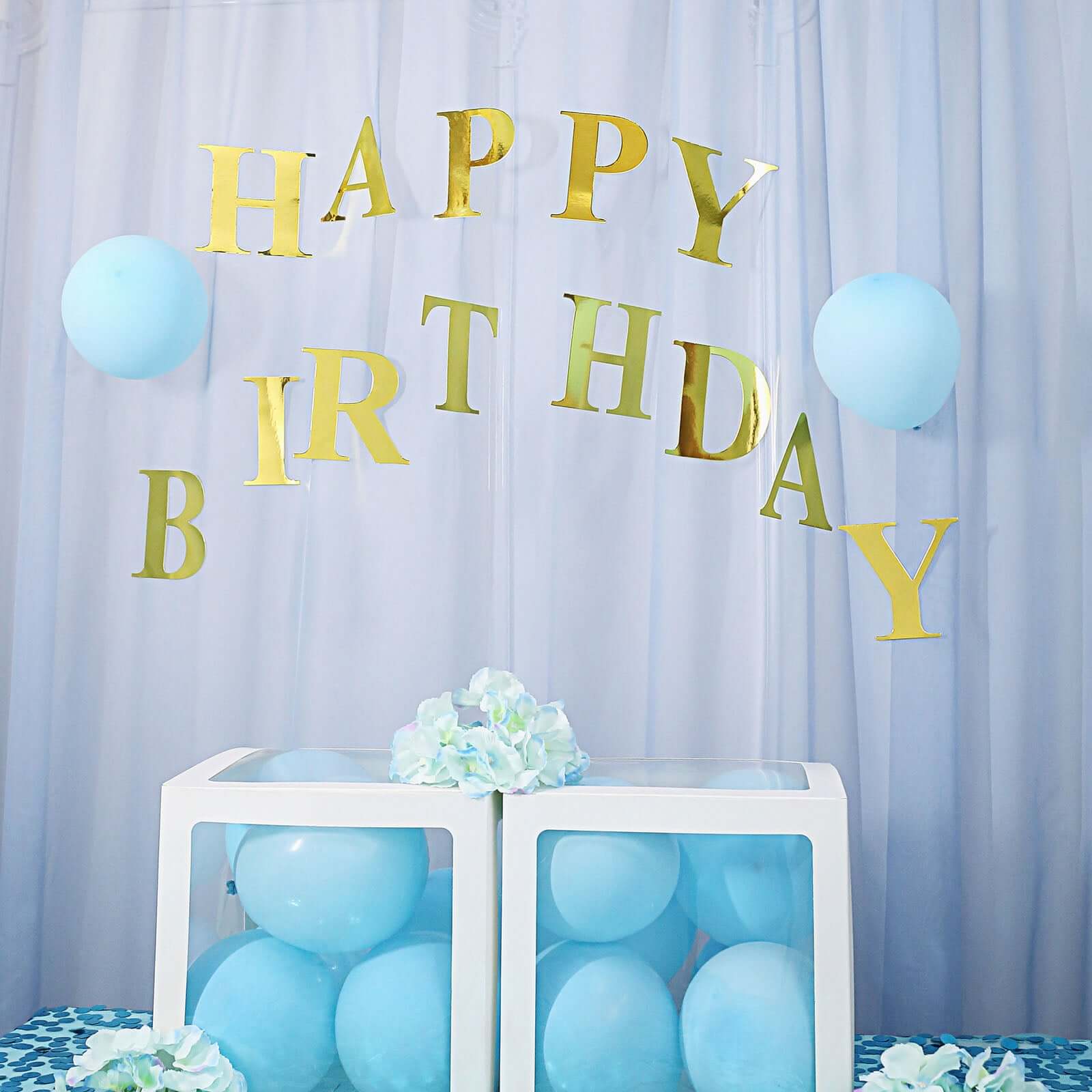 4 Pack 5" Metallic Gold Alphabet Stickers Banner, Customizable Stick on Gold Letters - L