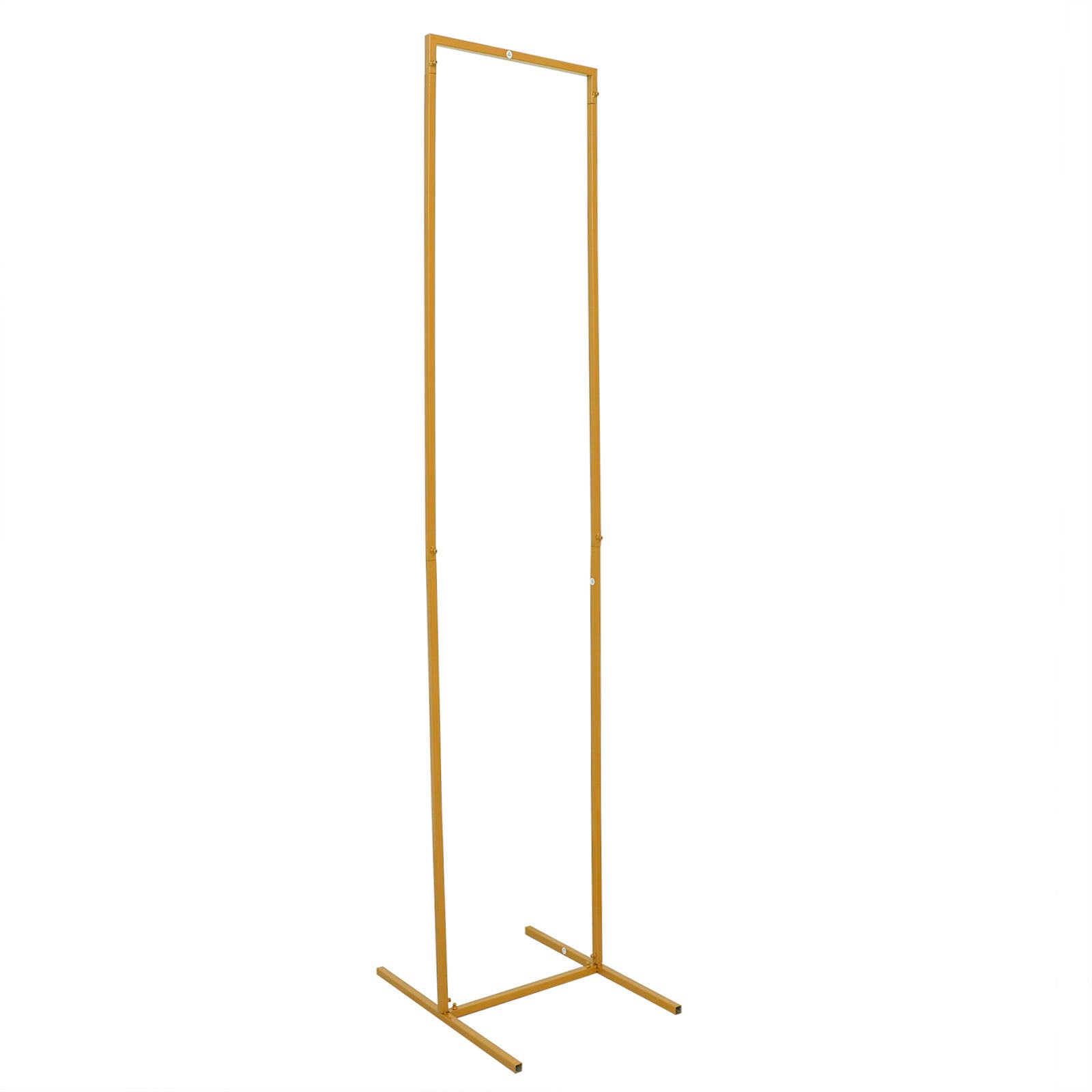 Wedding Arch Slim Gold Metal Rectangular Design Backdrop Stand - Floral Display Frame 6.5ft