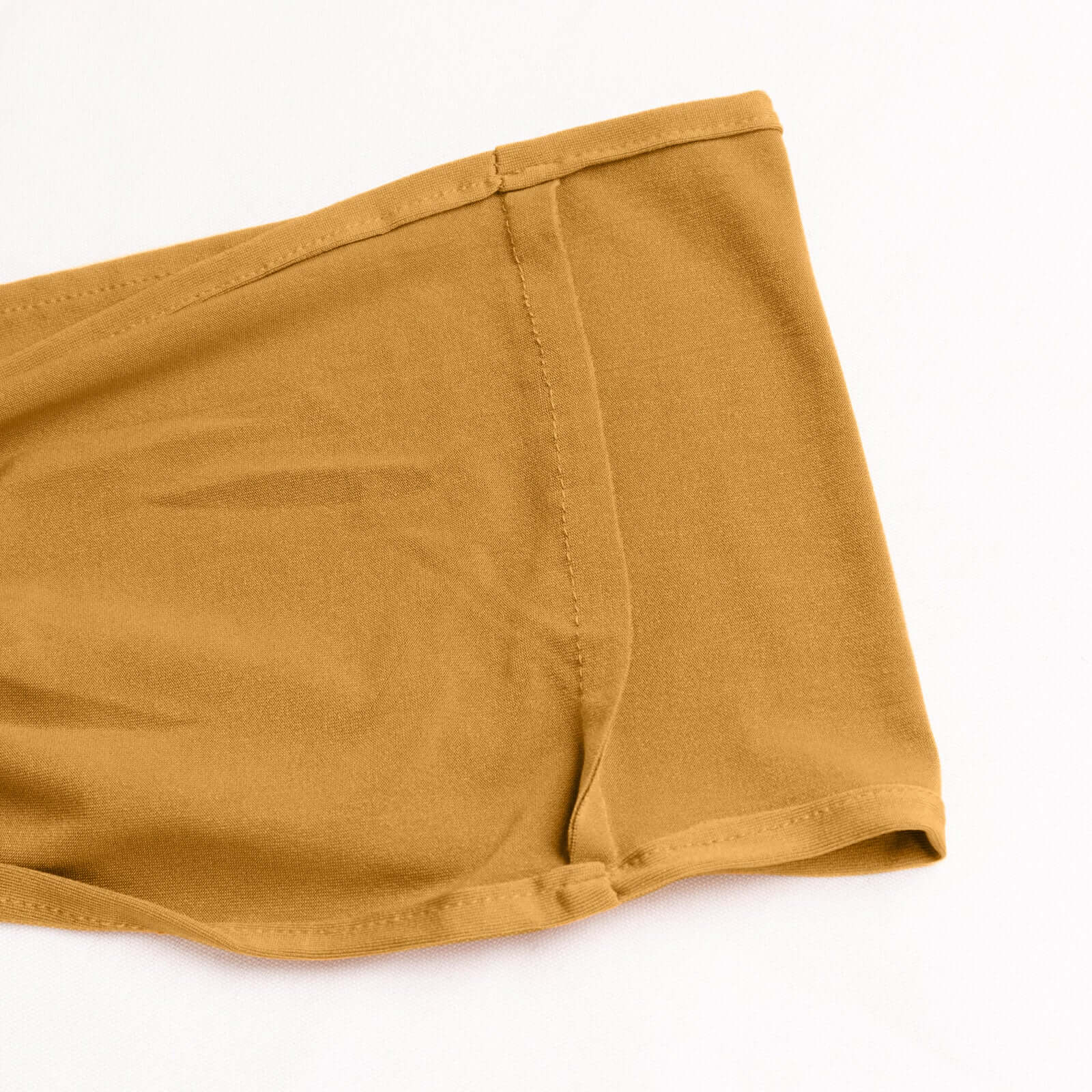 5 Pack Spandex Chair Sashes Gold with Gold Rhinestone Buckles - Reusable Four-Way Stretch Sash Bands for Classy & Effortless Wedding & Party Decor 5"x14"