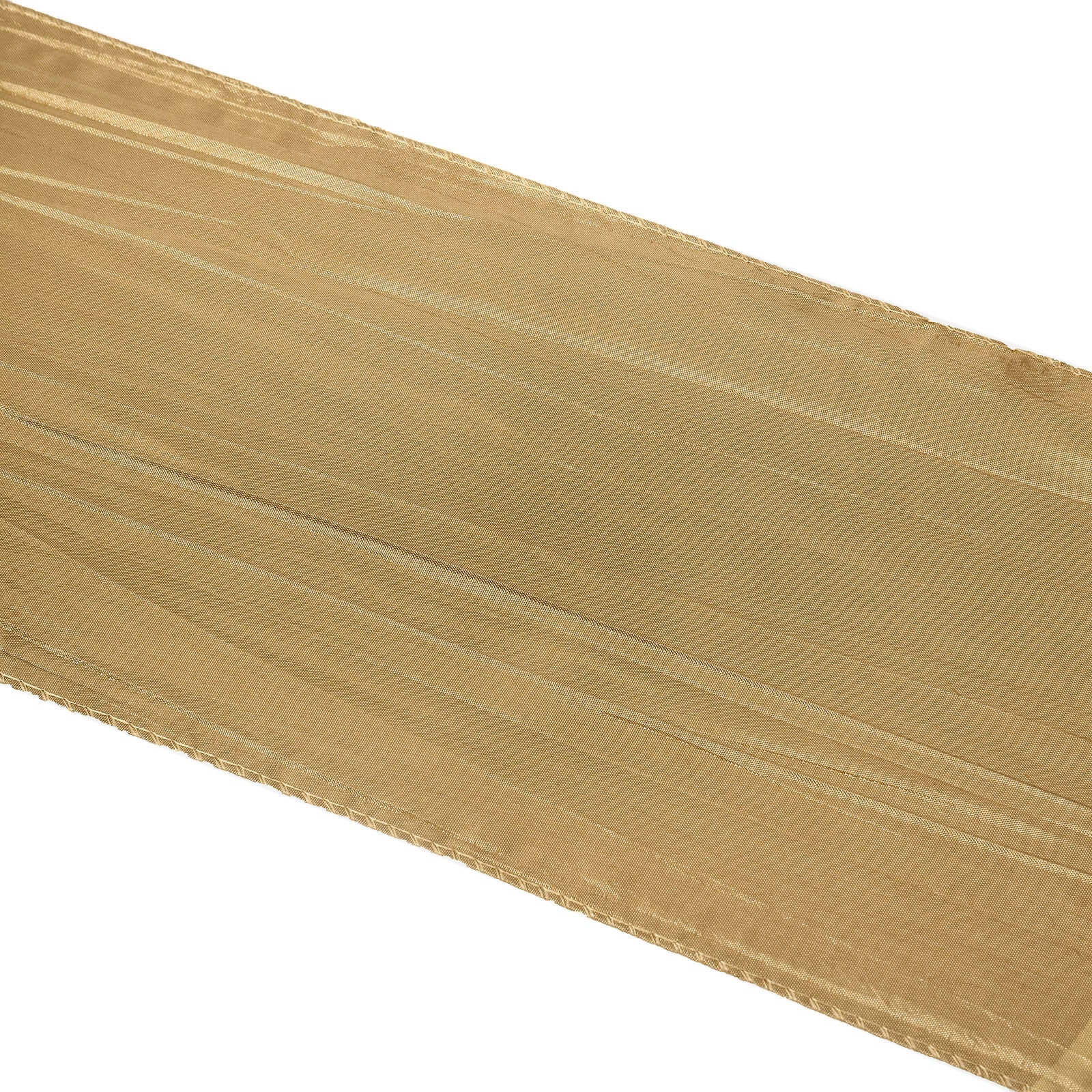 5 Pack Taffeta 6"x106" Chair Sashes Gold Accordion Crinkle Texture - Stylish Decor for Weddings & Gatherings