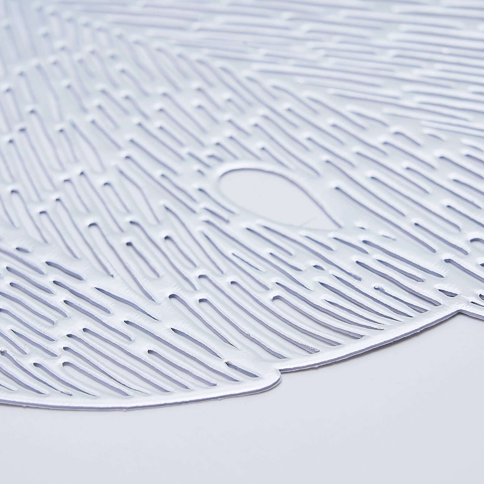 6-Pack Dining Table Mats Monstera Leaf Design Silver - Vinyl Non-Slip Surface for Tropical Themes 18"