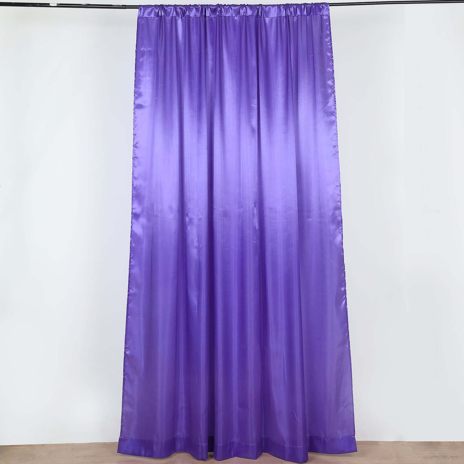 8ftx10ft Purple Satin Event Curtain Drapes, Backdrop Event Panel