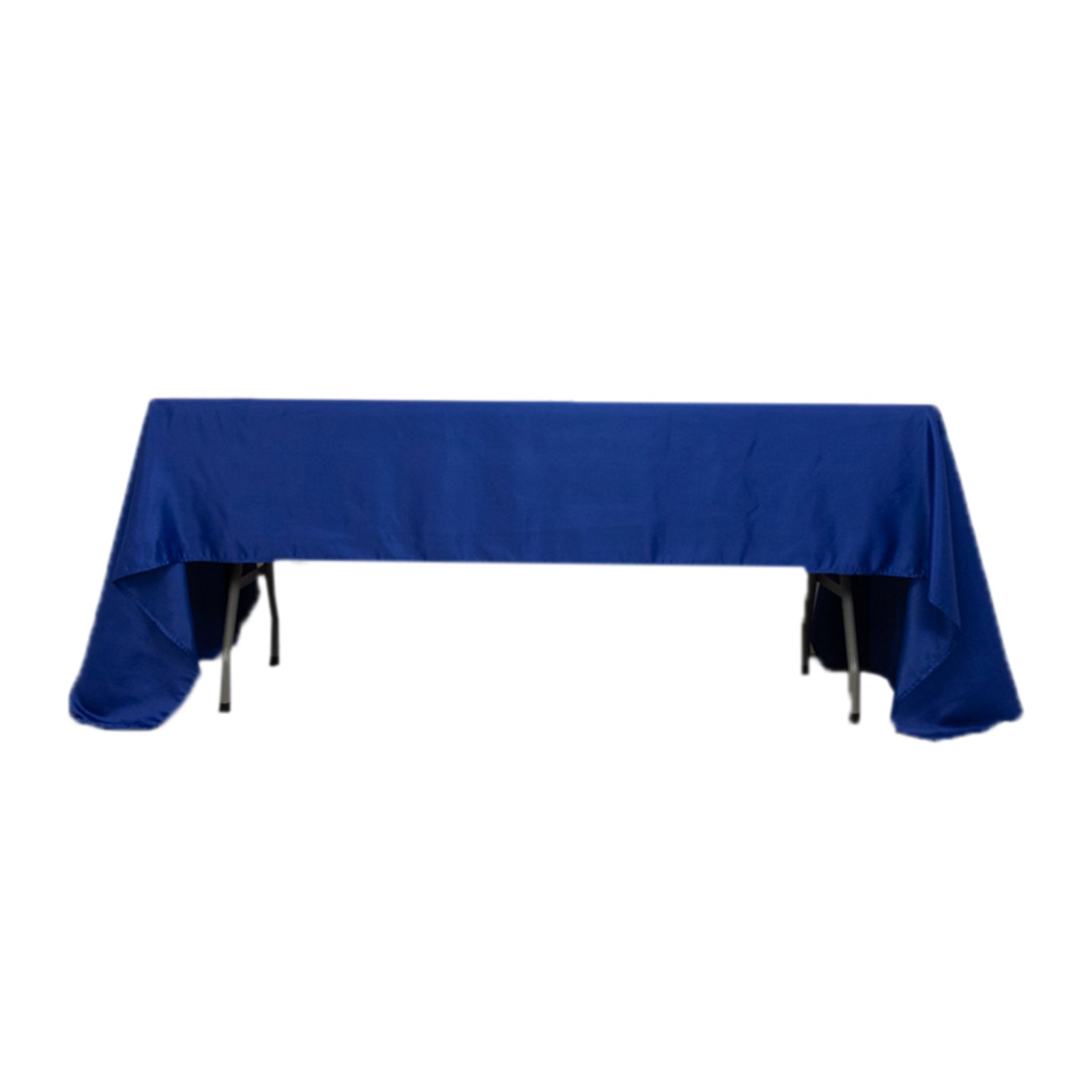 Lamour Satin 60"x126" Rectangle Tablecloth Royal Blue - Soft & Silk-Like Table Cover