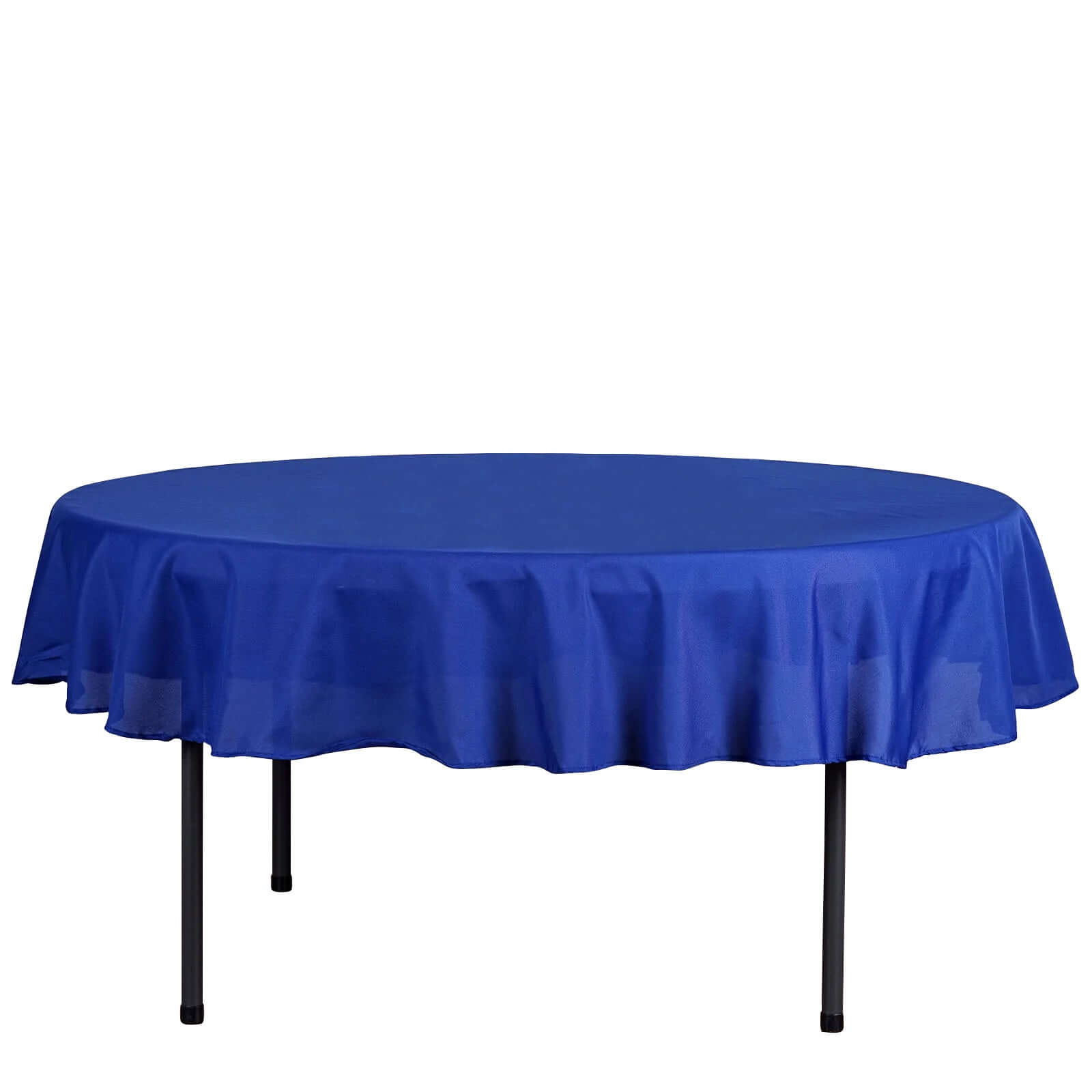 Polyester 90" Round Tablecloth Royal Blue - Stain & Wrinkle-Resistant Table Cover