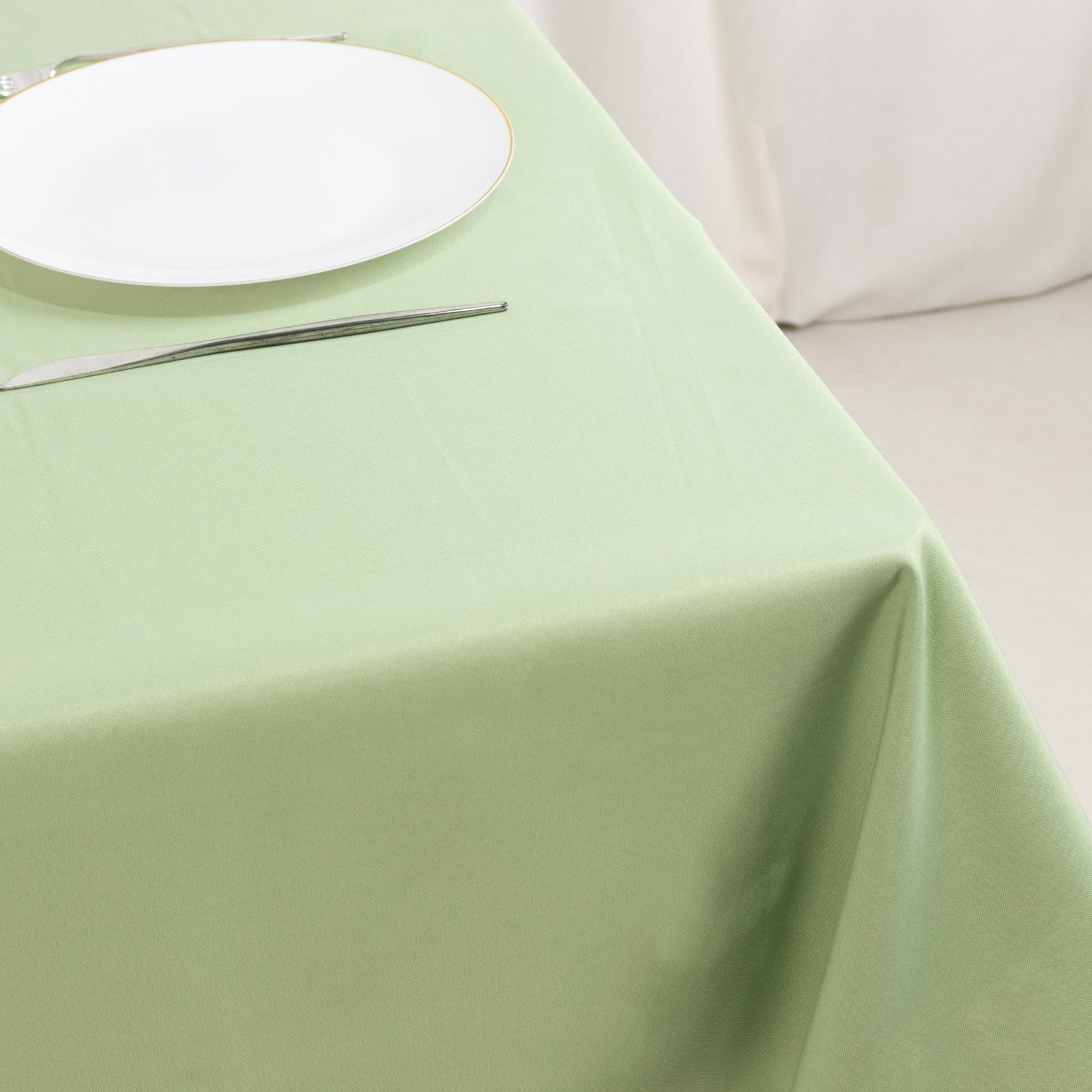 Premium Polyester 54"x54" Square Tablecloth Sage Green - Stain and Wrinkle-Resistant 220GSM Table Cover