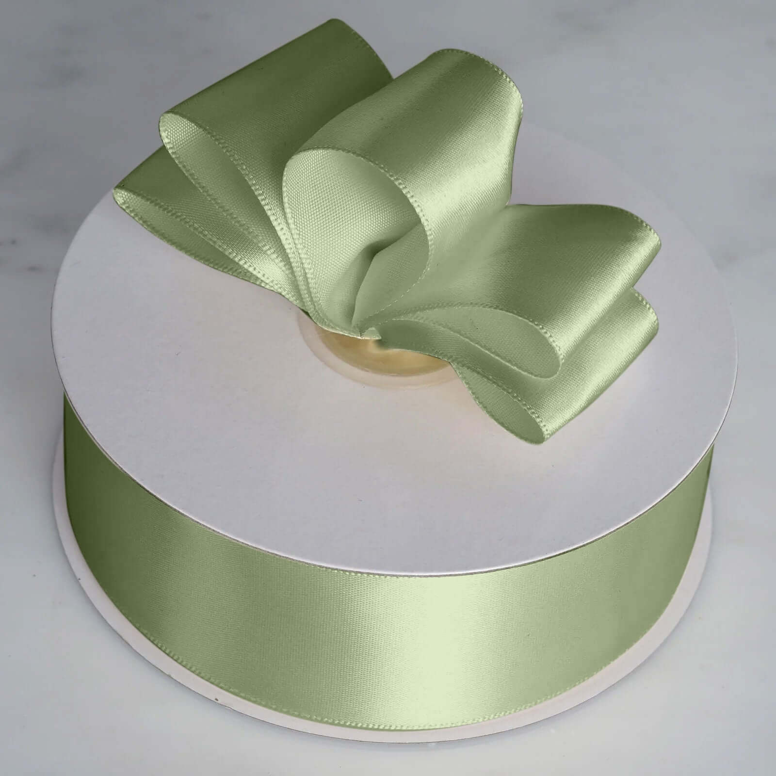 50 Yards 1.5" Sage Green Single Face Decorative Satin Ribbon