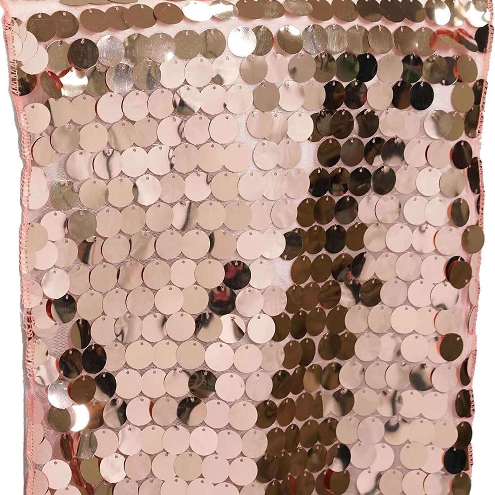 Big Payette Sequin 13"x108" Table Runner Rose Gold - Dazzling Design