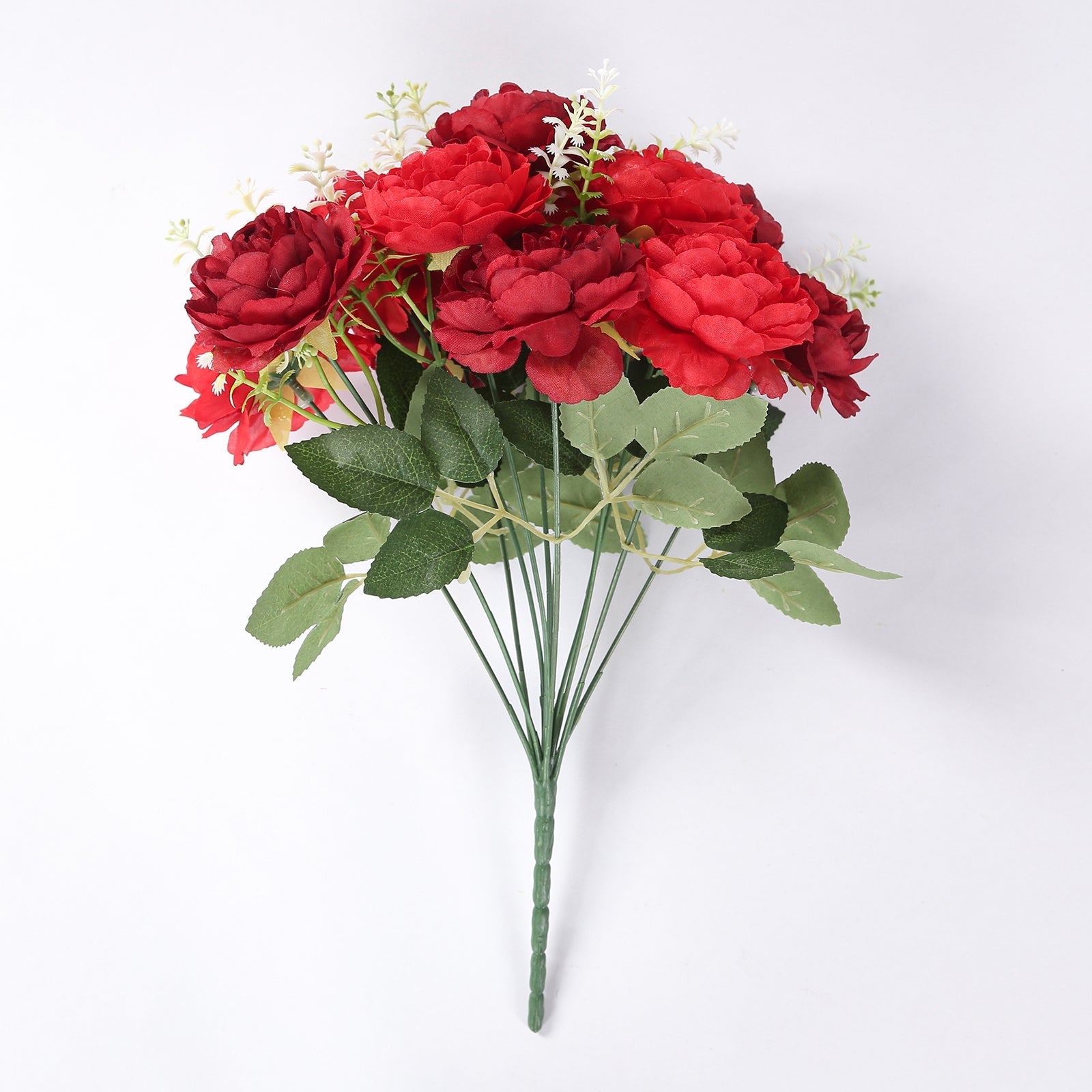 2-Pack Silk Peony Bouquet 14" Burgundy – Lifelike Artificial Flower Arrangement for Vase Display, Events & Everyday Decor