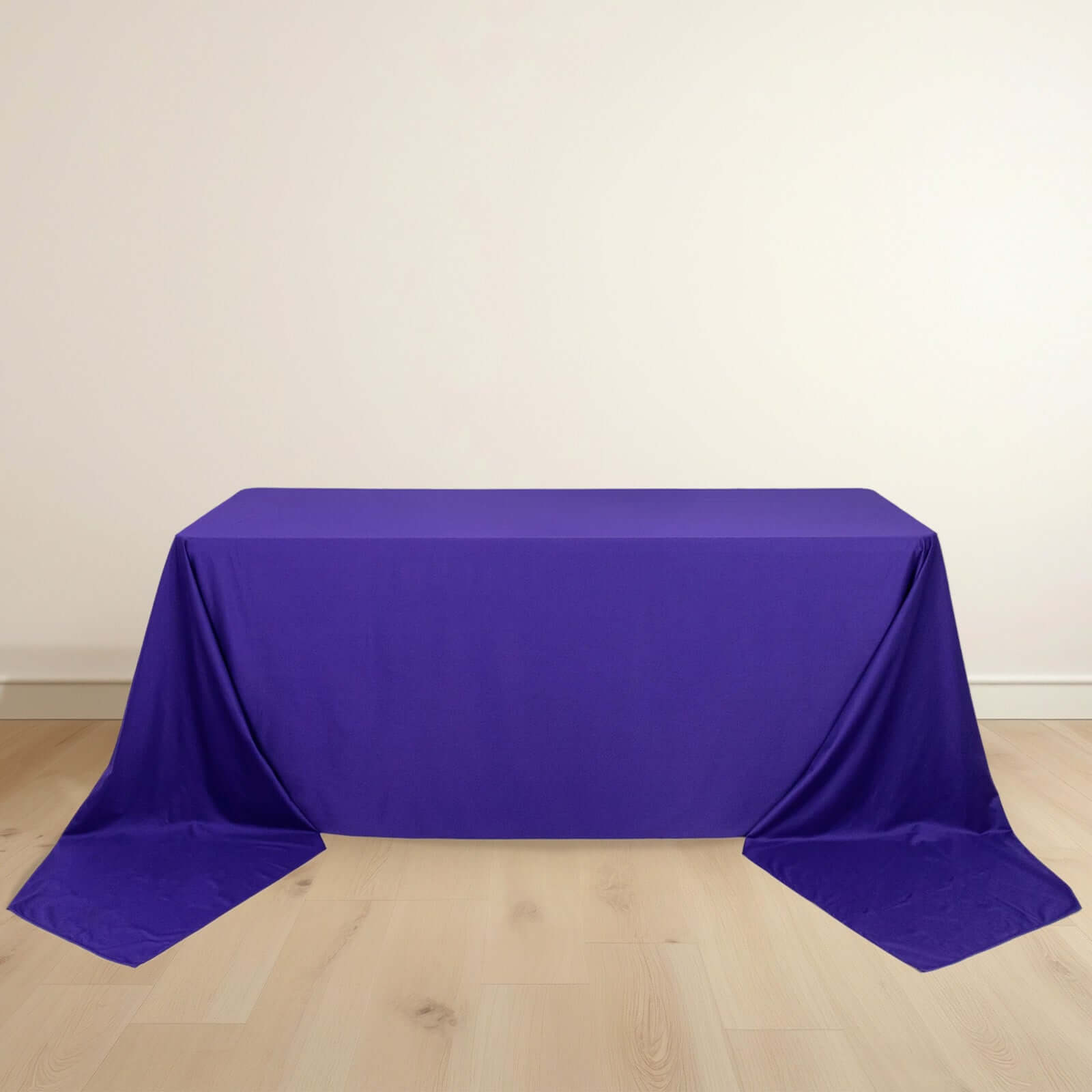 Scuba Rectangular 90"x156" Tablecloth Purple - Wrinkle Free, Stain Resistant & Seamless Table Cover