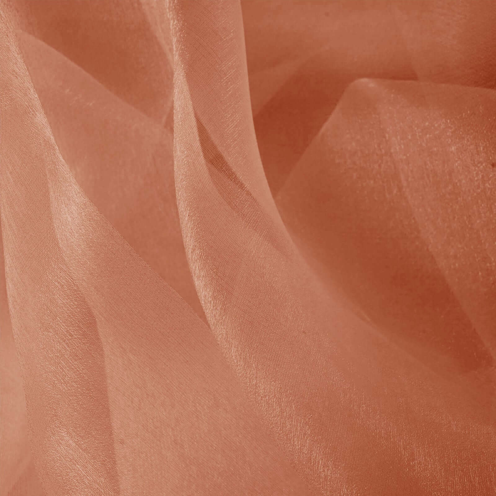12"x10yd Terracotta (Rust) Sheer Chiffon Fabric Bolt, DIY Voile Drapery Fabric