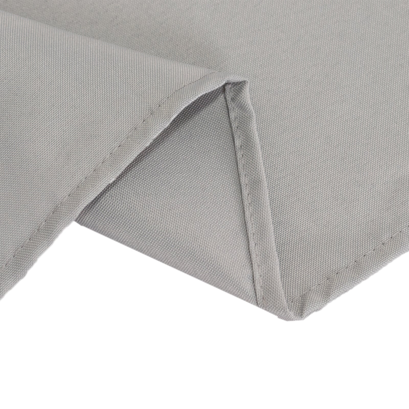 Premium Polyester Square Tablecloth 70"x70" Silver 220GSM Wrinkle-Resistant Table Cover