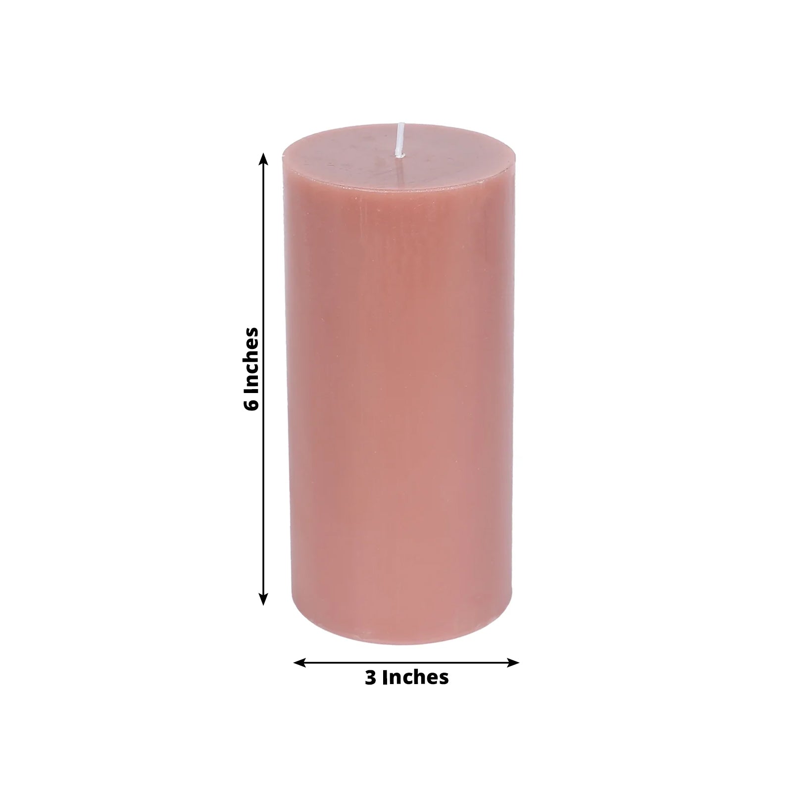 12-Pack 3"x6" Unscented Dripless Pillar Candles – Beige Long-Burning Paraffin Wax with Cotton Wicks