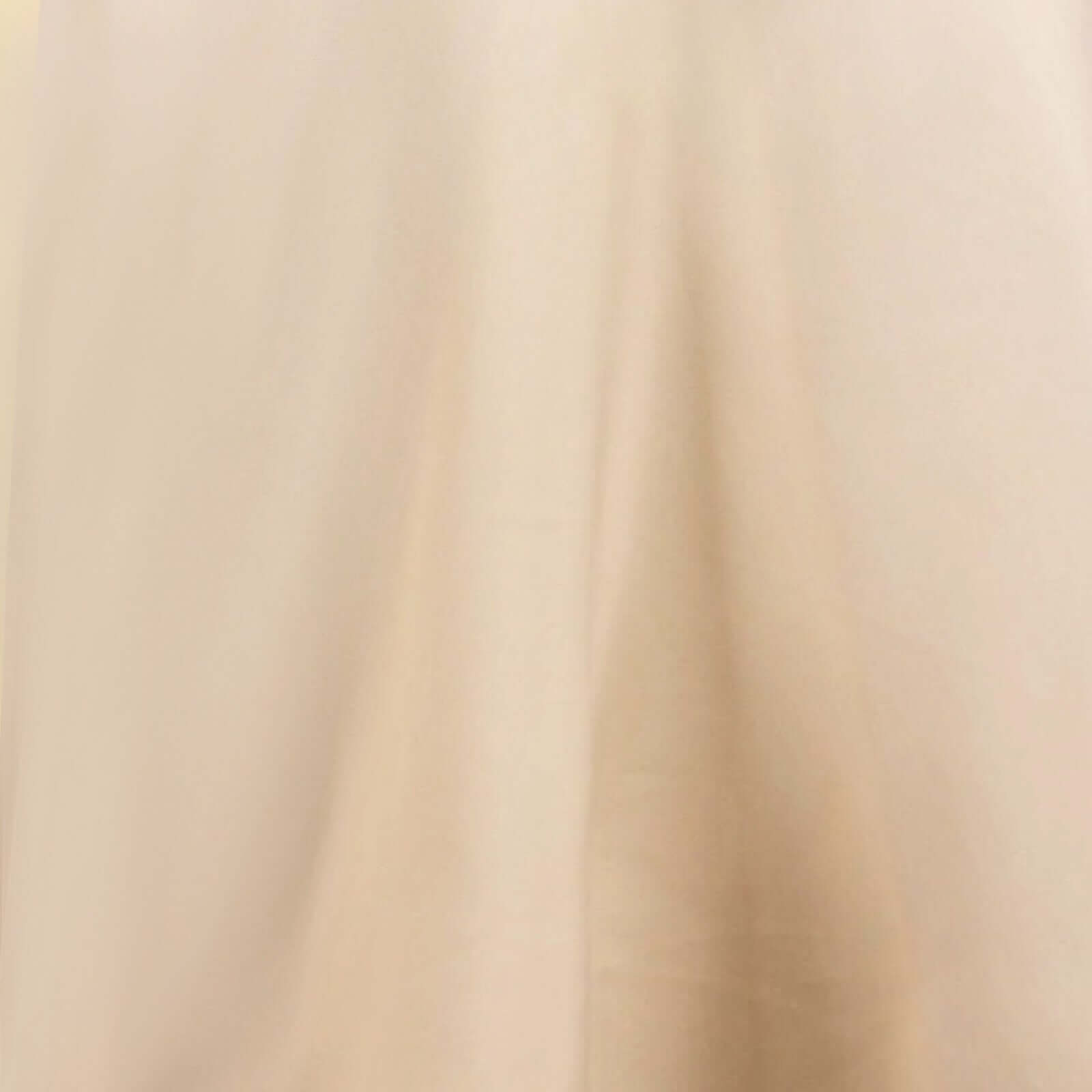 Premium Polyester 108" Round Tablecloth Beige - Wrinkle-Resistant 220GSM Table Cover