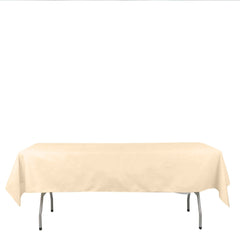 Polyester 54"x96" Rectangle Tablecloth Beige - Wrinkle-Resistant & Easy-to-Care Table Cover