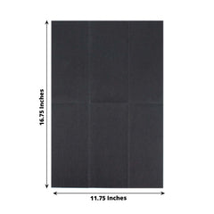 20 Pack Linen-Like Paper 8.5"x4" Napkins Black - Highly Absorbent & Disposable Airlaid Guest Towels