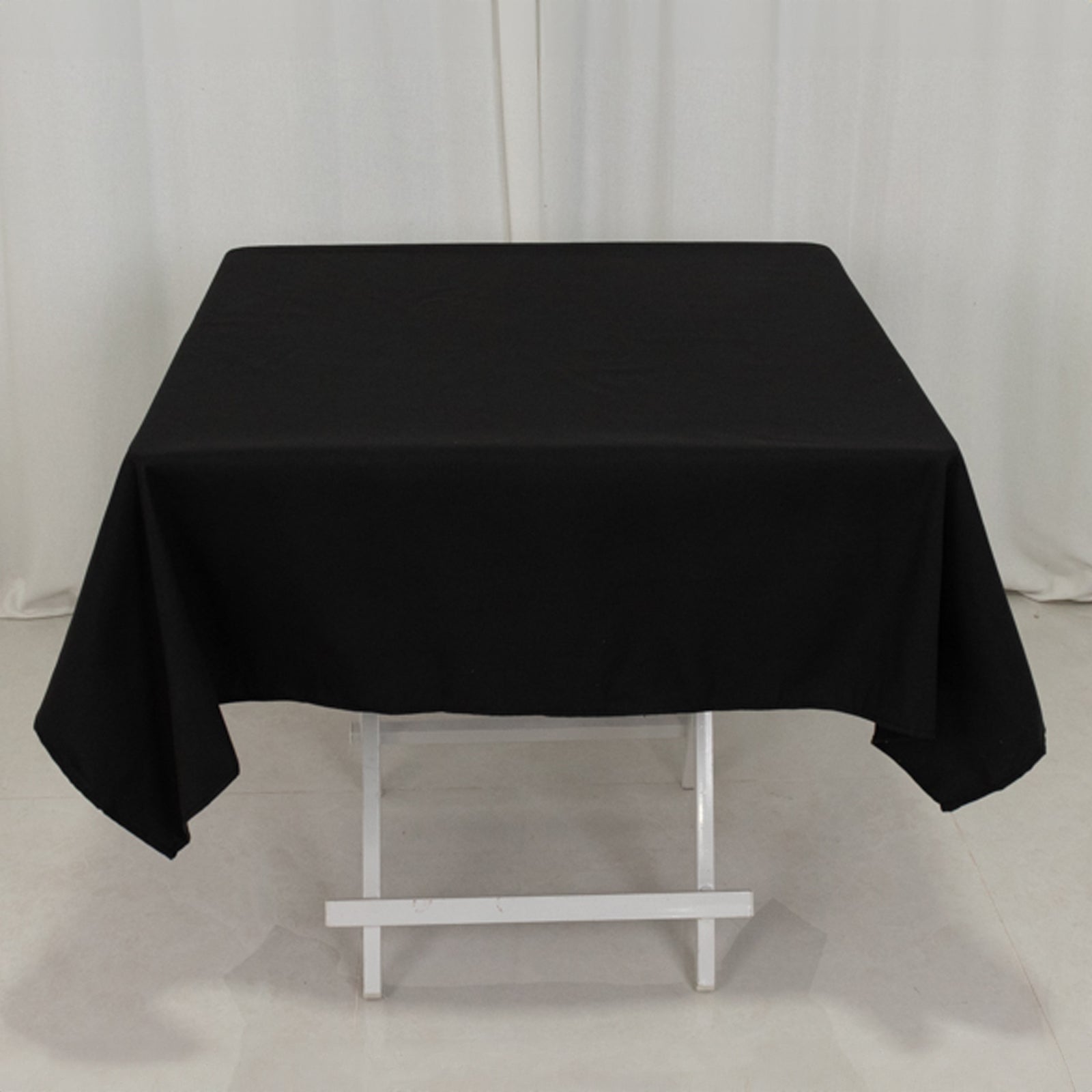 Cotton Blend 54"x54" Square Tablecloth Black - Wrinkle-Resistant Finish for Modern Table Settings