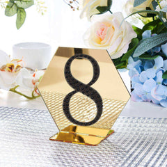 Decorative Rhinestone Number "8" Stickers, Glitter Adhesive Craft Numbers Black DIY Sparkle Embellishments 4"