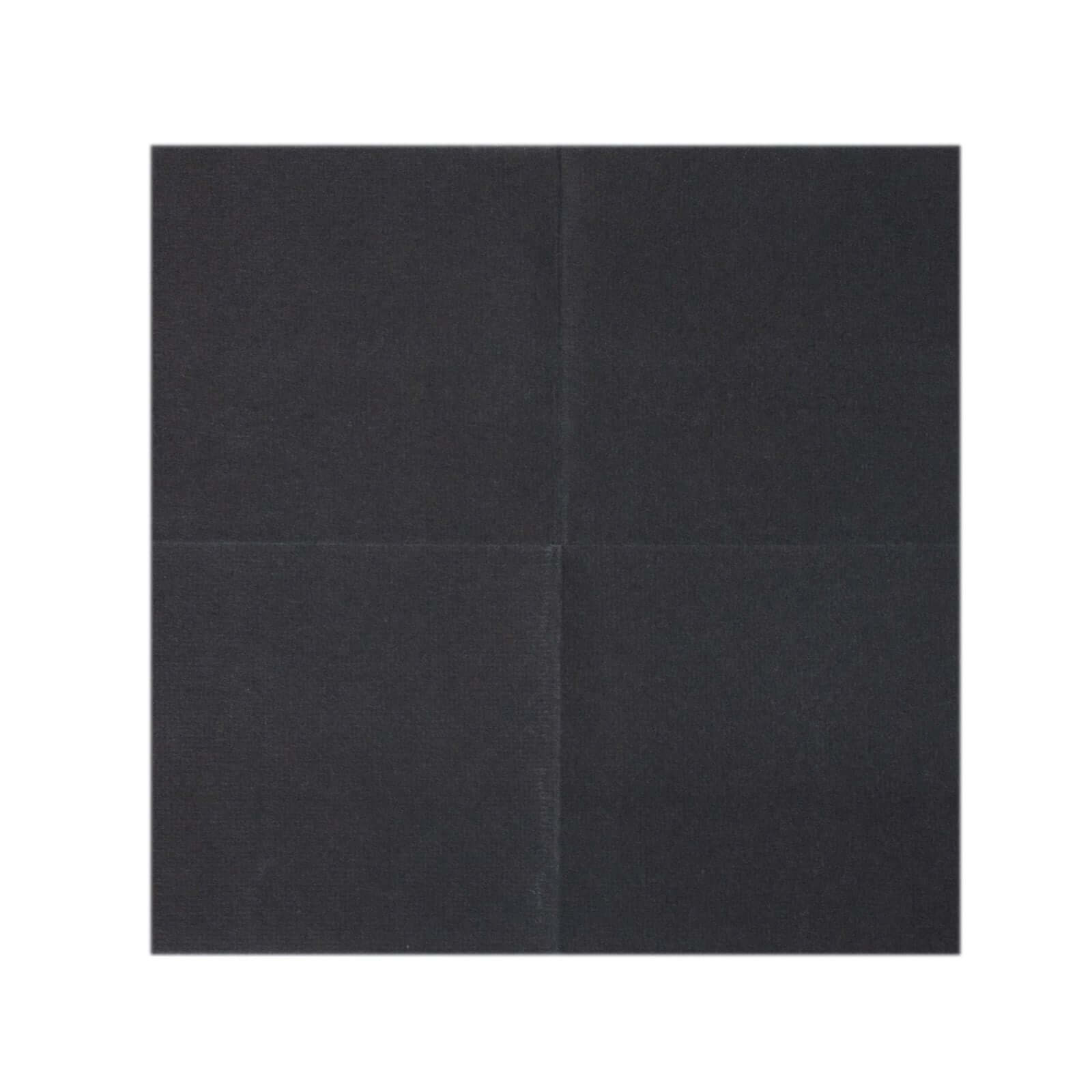 20 Pack Linen-Like Paper 5"x5" Napkins Black - Highly Absorbent Airlaid Napkins