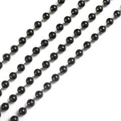 Faux Pearl Beaded 16" Chair Back Garland Sash Black Gatsby-Inspired Style - Pre-Tied Chic Wedding Decor for Chiavari Chairs
