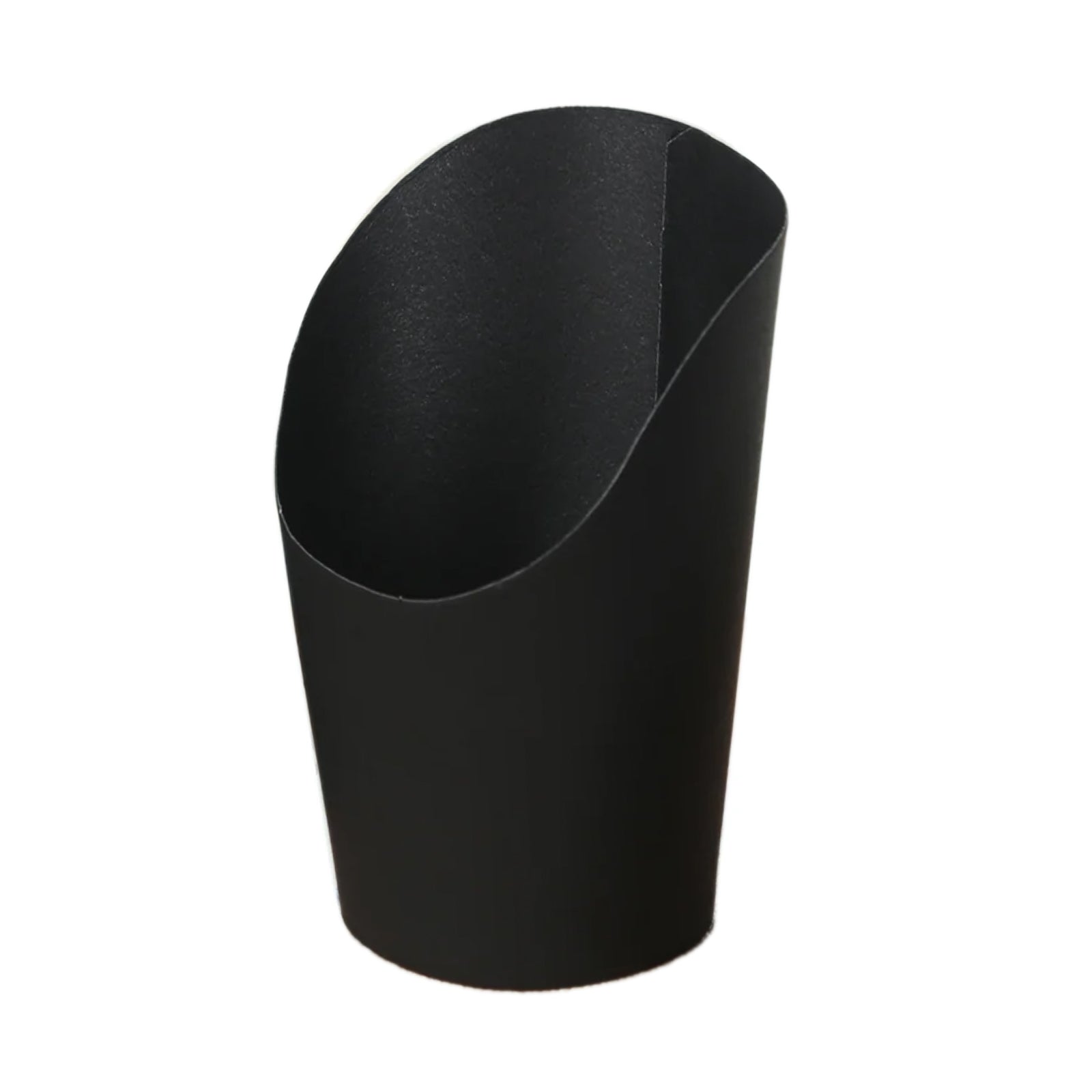 50-Pack Paper Popcorn Box Snack Cups Cone Design Black - Great for Appetizers 14oz