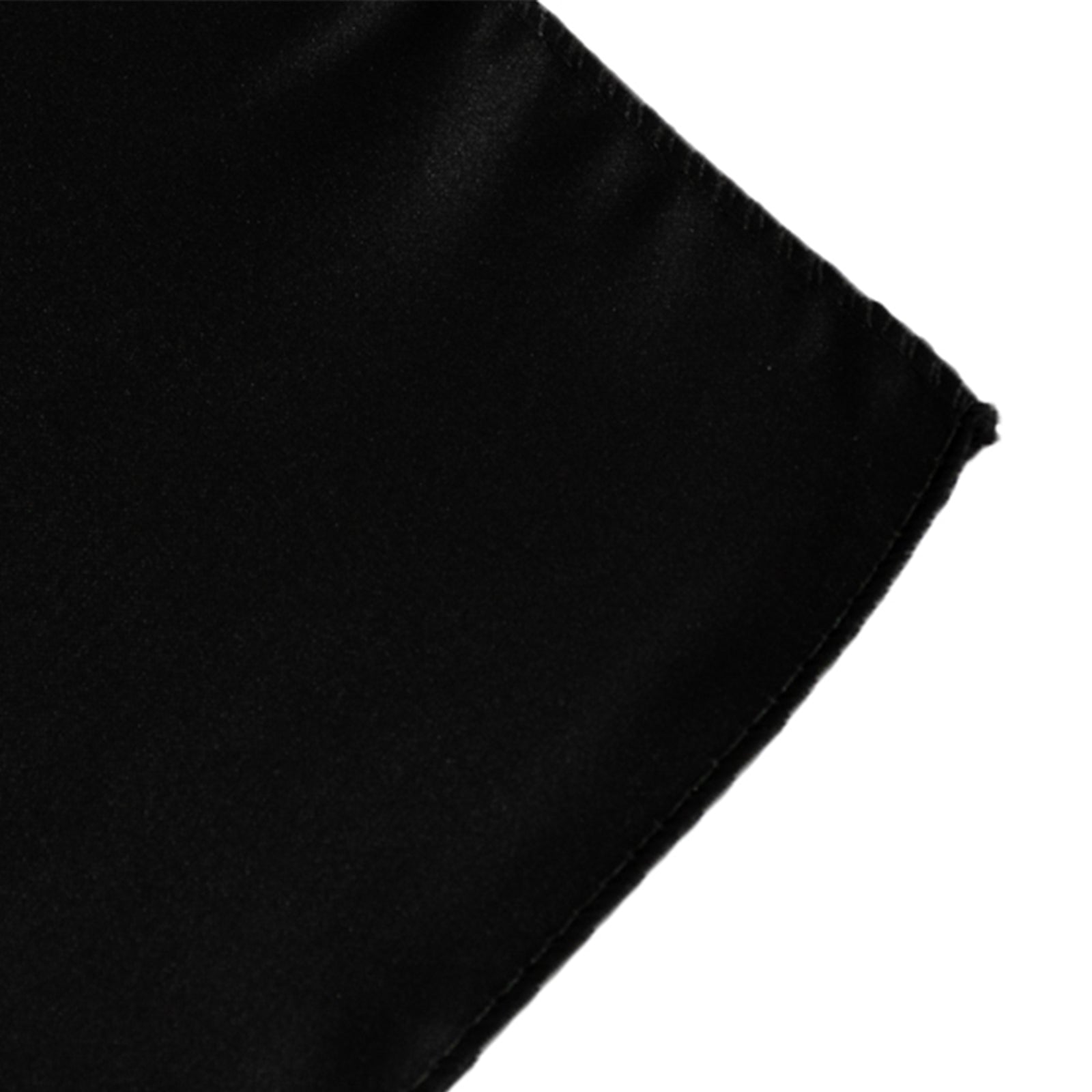 Lamour Satin 72"x72" Table Overlay Square Tablecloth Black - Smooth Finish for Luxurious Events