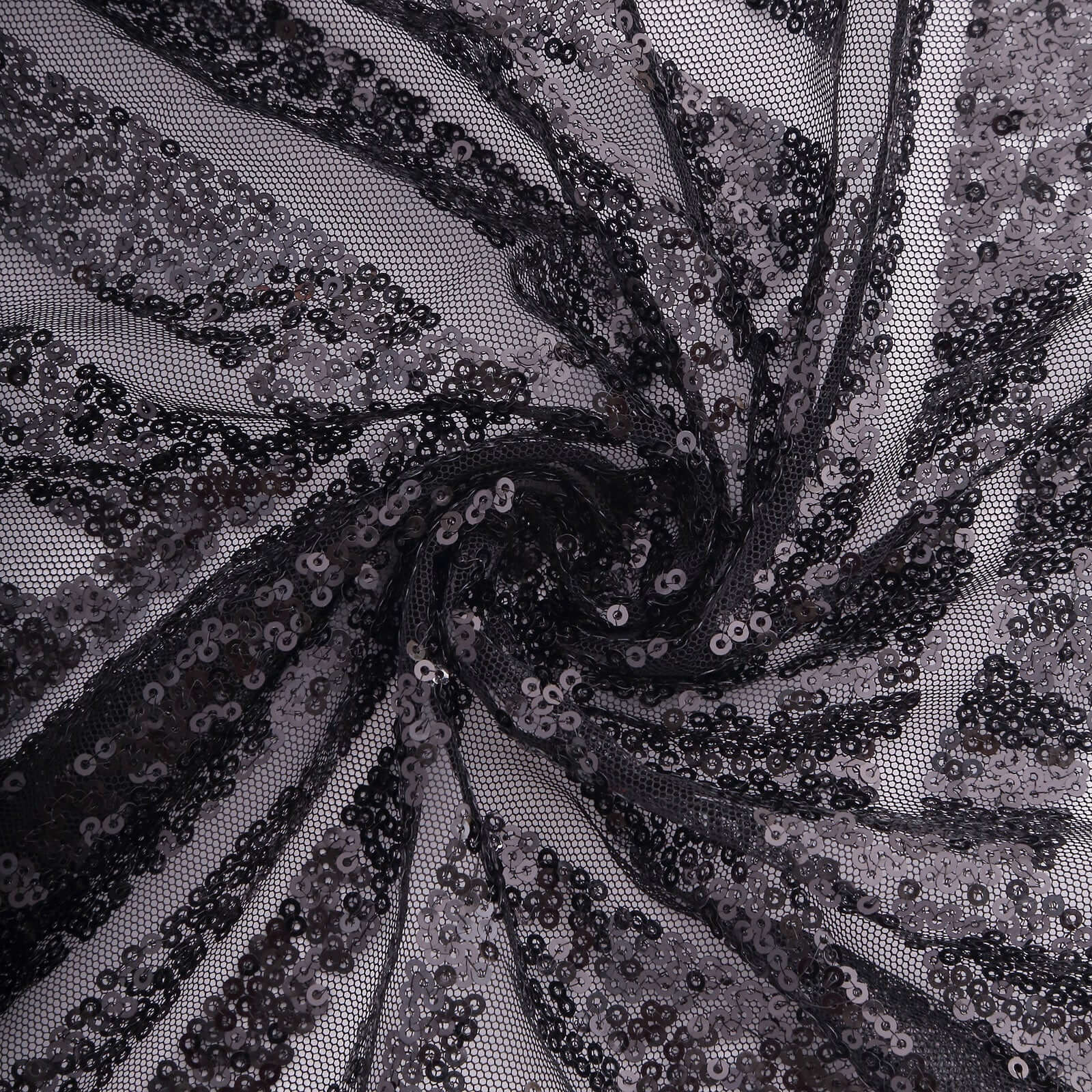 Sequin Napkins 20"x20" Black - Diamond Pattern Reusable Napkin