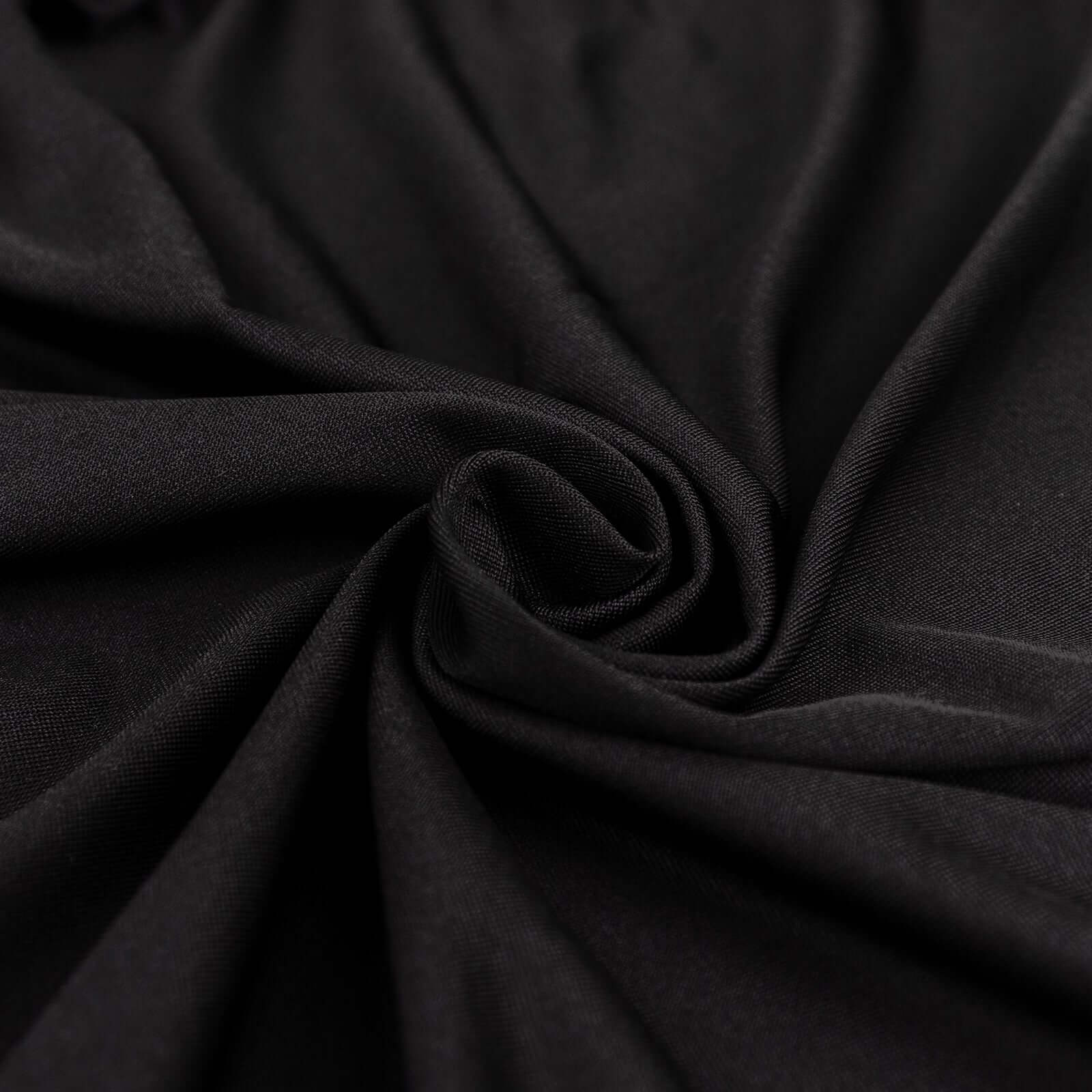 Black Spandex 4-Way Stretch Fabric Roll, DIY Craft Fabric Bolt- 60"x10 Yards