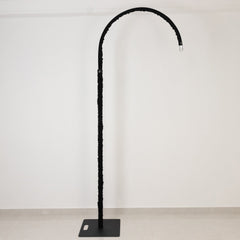 20ft Spandex Upright Pole Cover – Black, Stretch Fabric for Curved Aluminum Chandelier Hanger, Pipe & Drape, Lighting & Stage Use, Event Setup