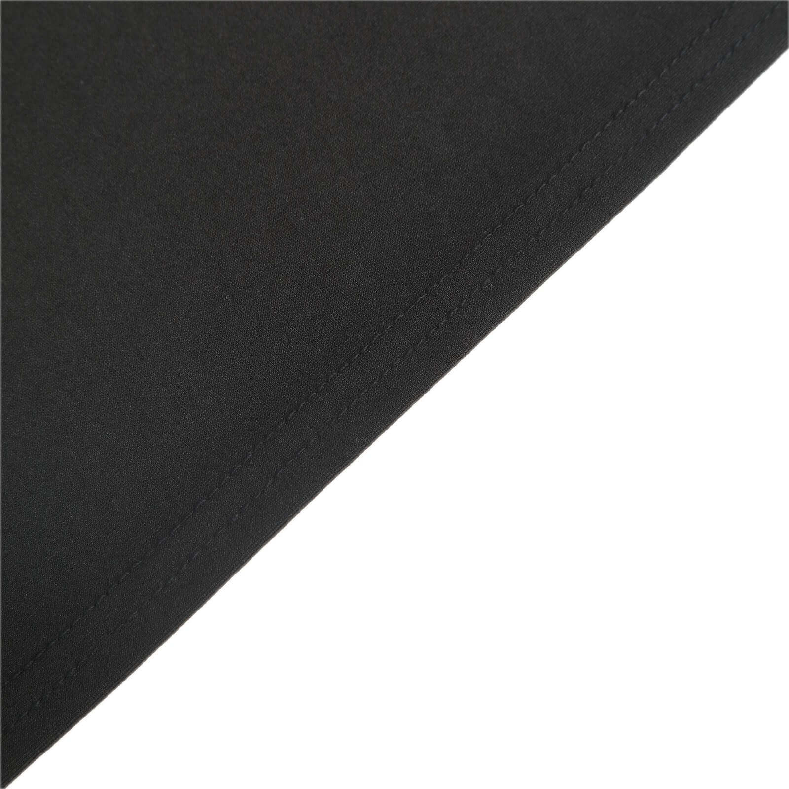 Set of 4 Matte Black Spandex Half Moon Chiara Backdrop Stand Covers, Custom Fitted Wedding Arch Covers - 2.5ft,5ft,6ft,7ft