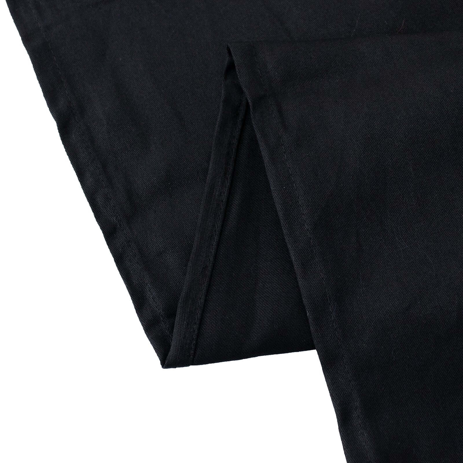 100% Cotton 60"x102" Rectangle Tablecloth Black Linen - Soft & Breathable Table Cover