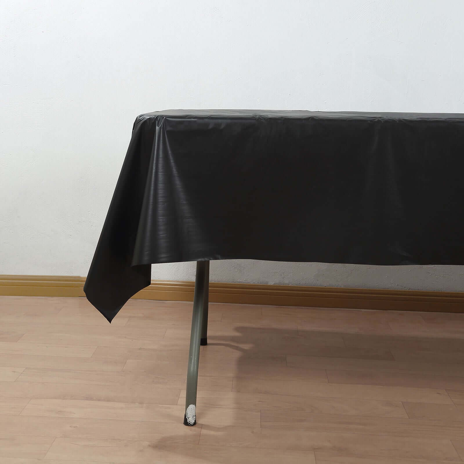 Plastic Table Cover Roll Black with Slide Cutter - Customizable Disposable Tablecloth Roll 54"x300ft