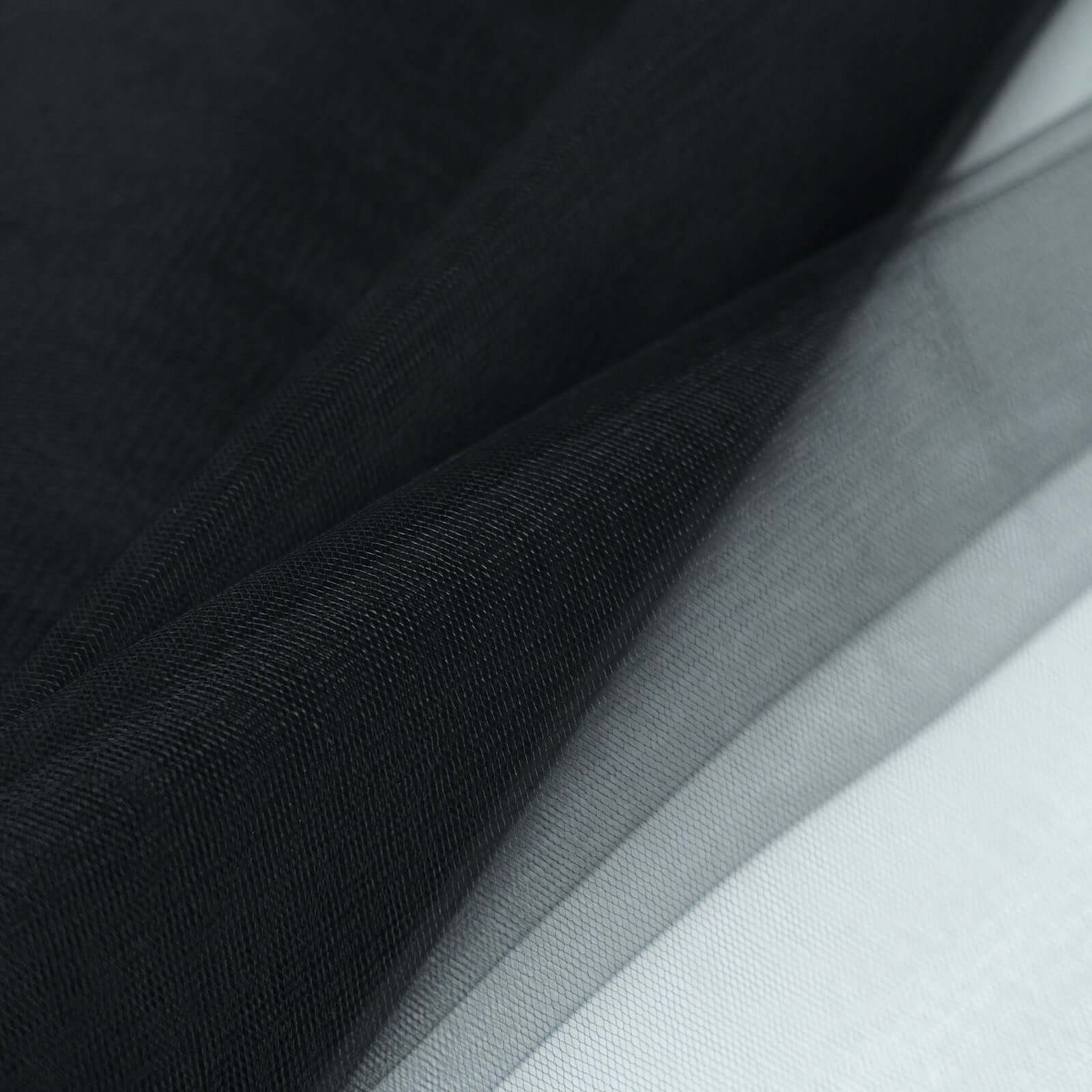 54"x40 Yards Black Tulle Fabric Bolt, DIY Crafts Sheer Fabric Roll