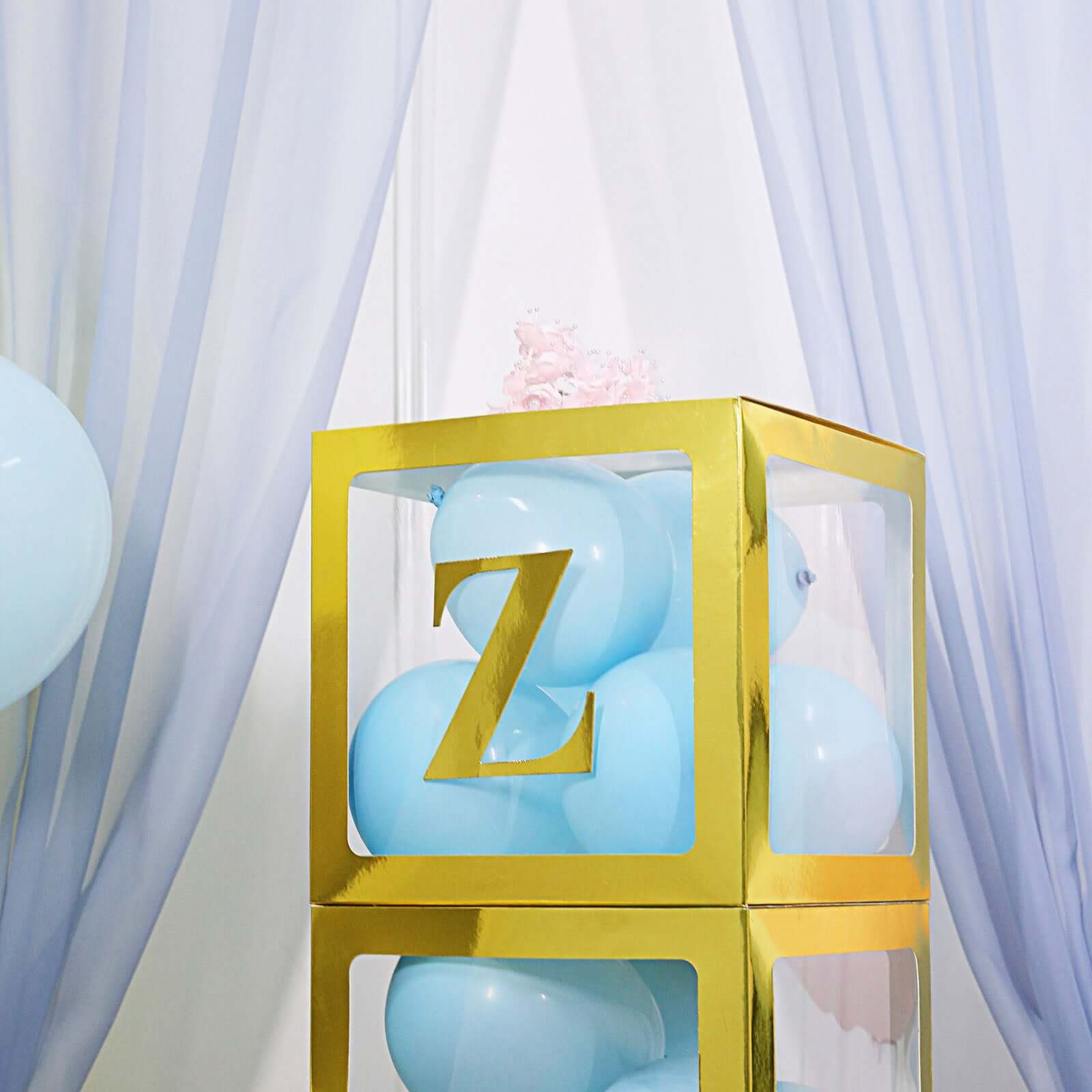 4-Pack Stickers Banner Custom Alphabet "Z" Design Gold - Text Stick-On Decorative Letters 5"