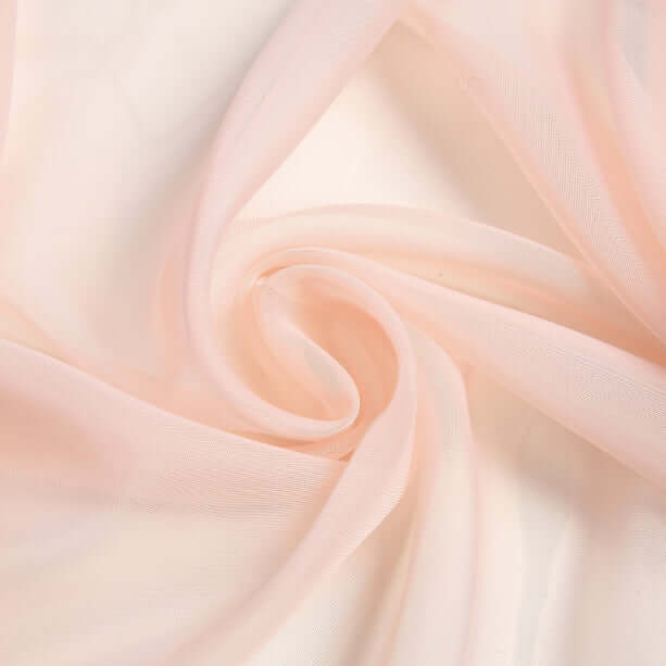 18ft Blush Sheer Organza Wedding Arch Drapery Fabric, Window Scarf Valance
