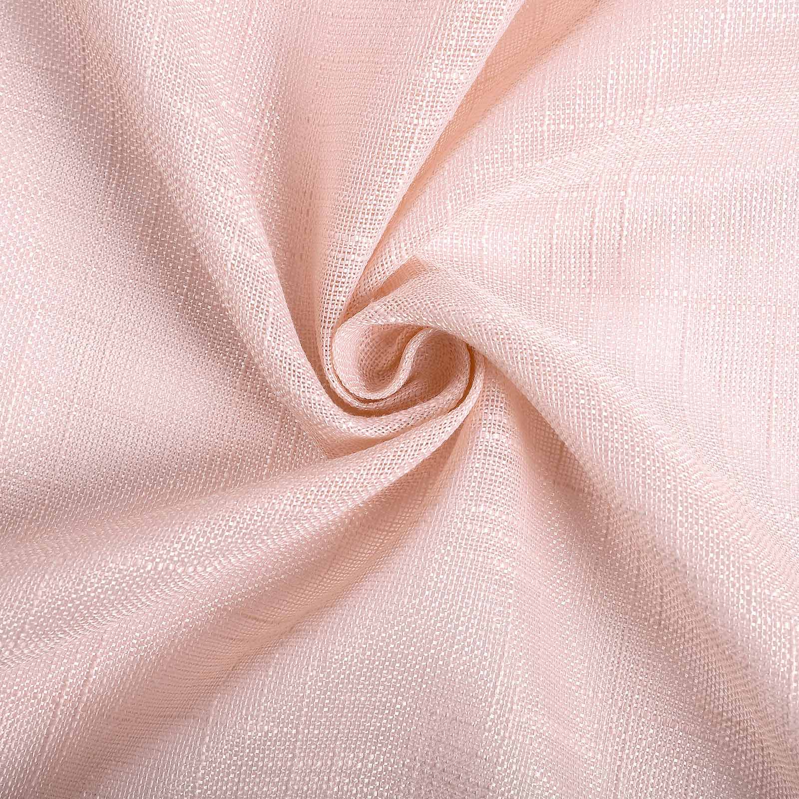 Faux Linen 60"x102" Rectangular Tablecloth Blush - Slubby Textured & Wrinkle Resistant Table Cover