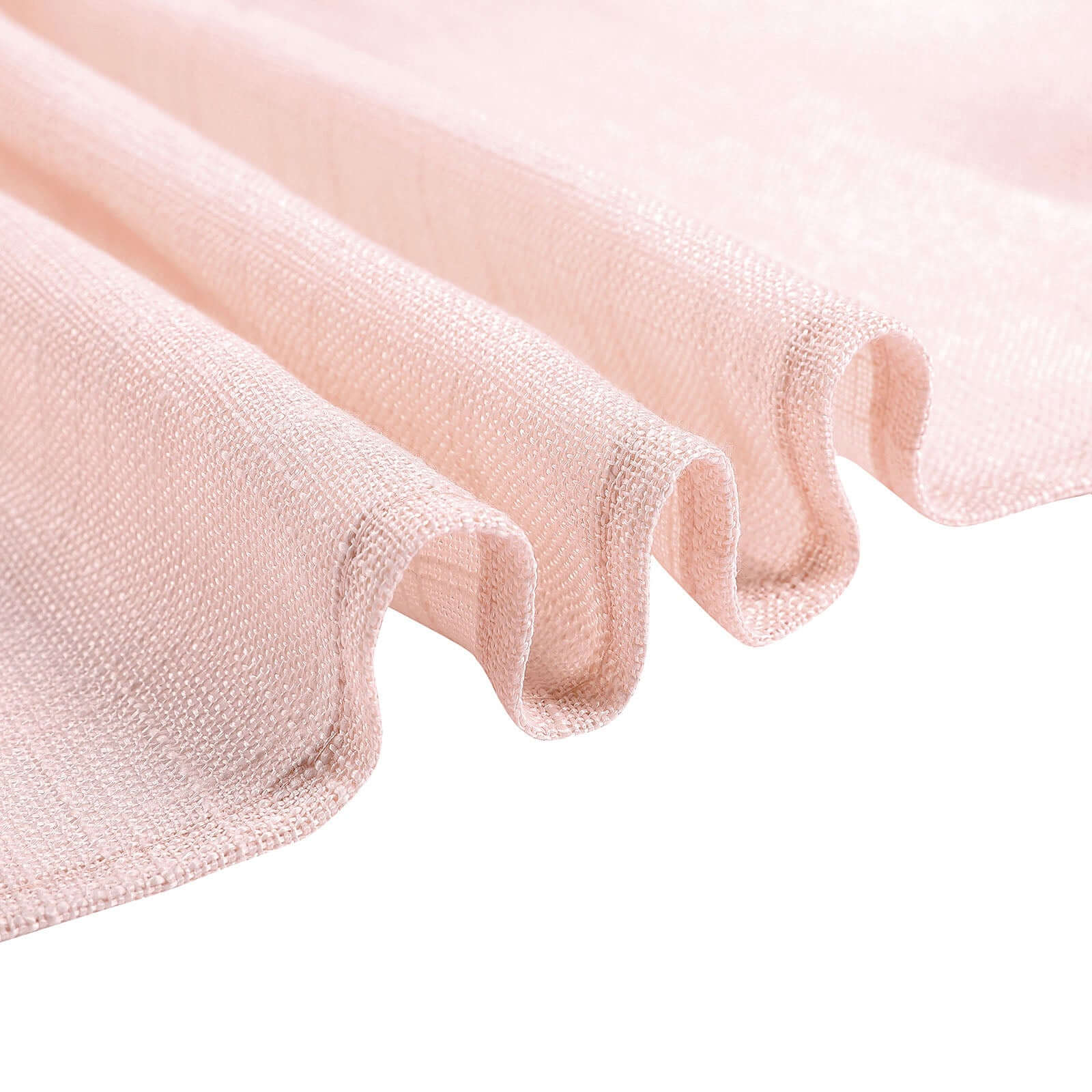 Faux Linen 60"x102" Rectangular Tablecloth Blush - Slubby Textured & Wrinkle Resistant Table Cover