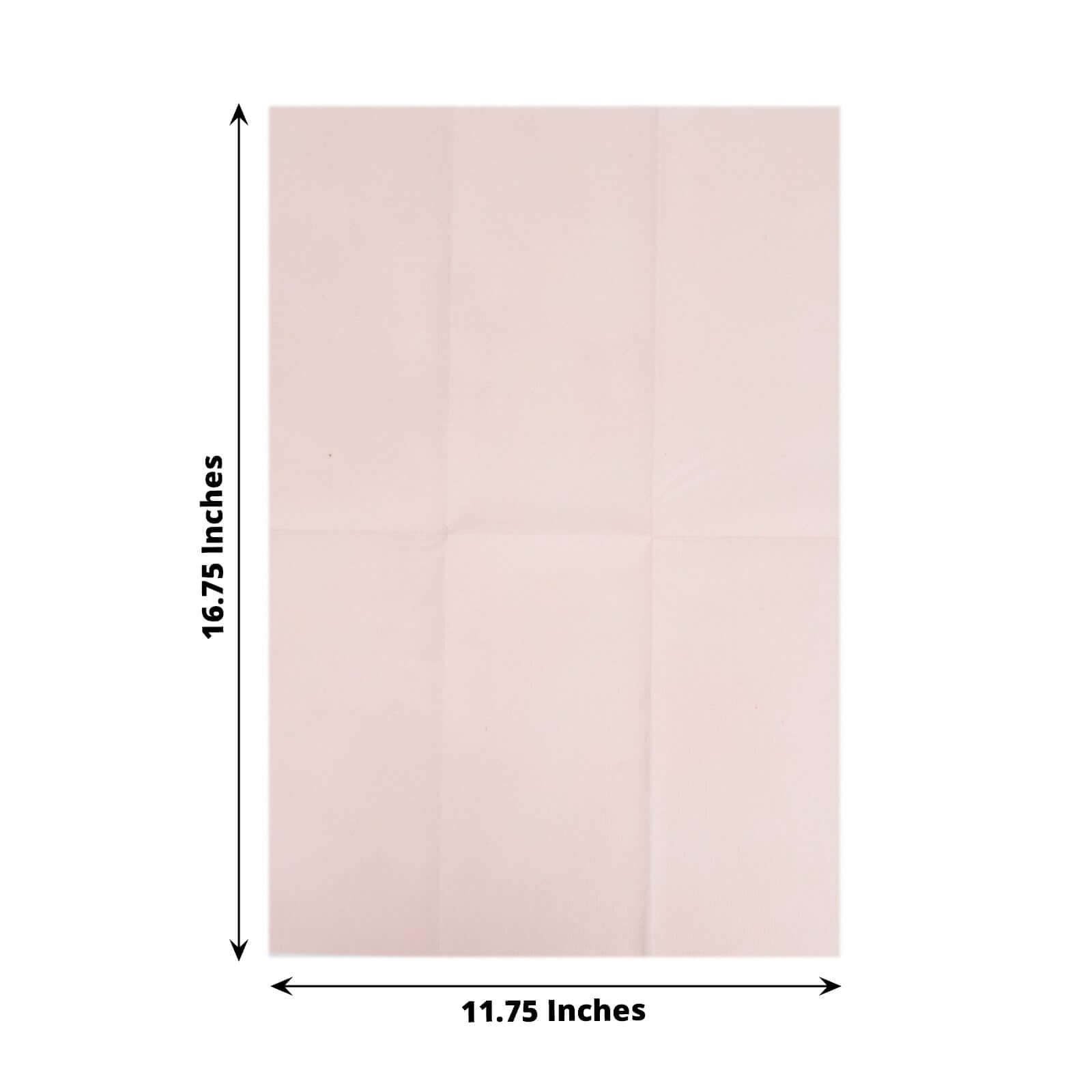 20 Pack Linen-Like Paper 8.5"x4" Napkins Blush - Highly Absorbent & Disposable Airlaid Guest Towels