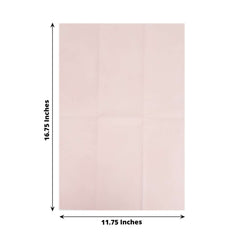 20 Pack Linen-Like Paper 8.5"x4" Napkins Blush - Highly Absorbent & Disposable Airlaid Guest Towels