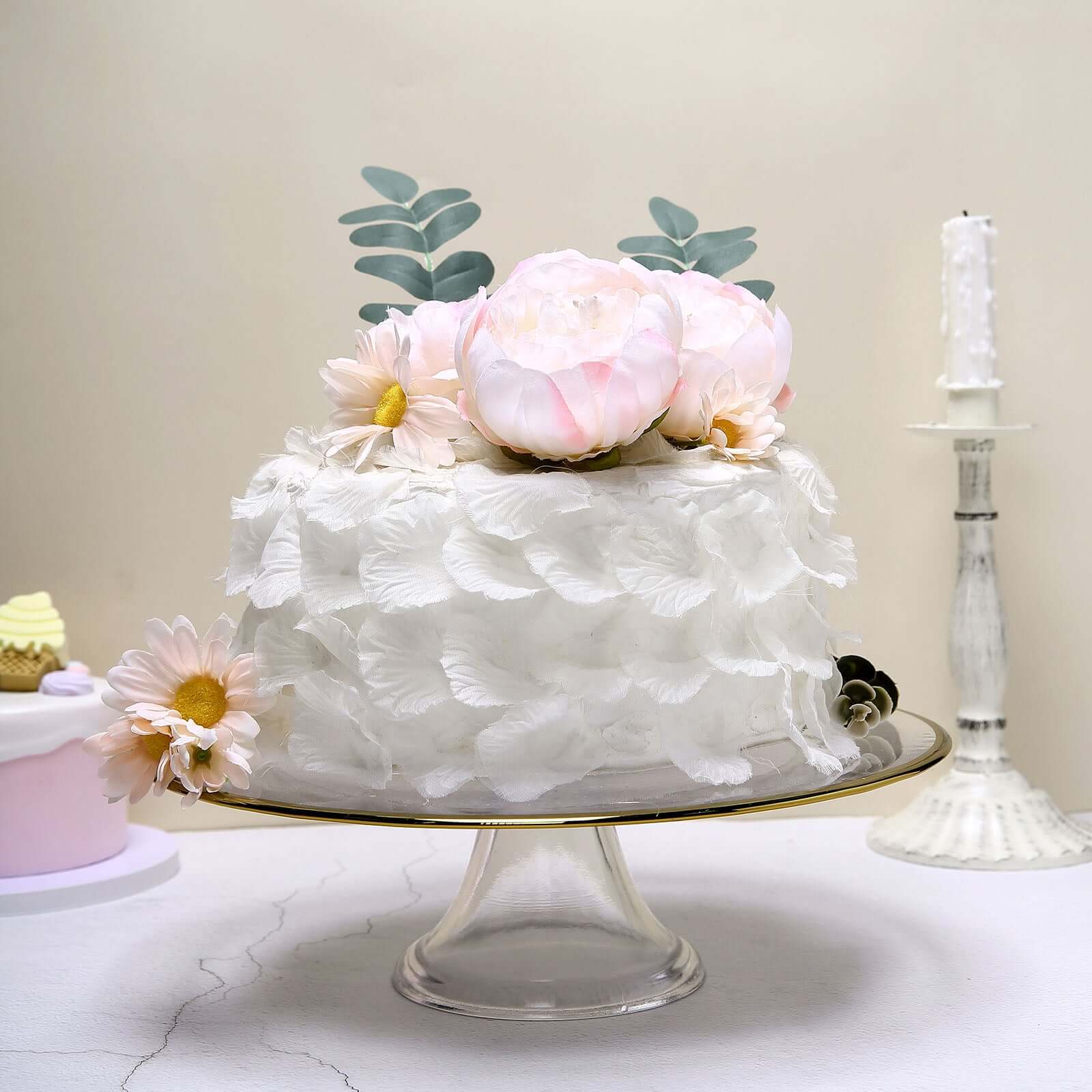 10-Pack Artificial Peony Flower Heads Blush - Versatile Faux Craft Flowers for DIY Event Styling Scrapbooking & Floral Arrangements 3"