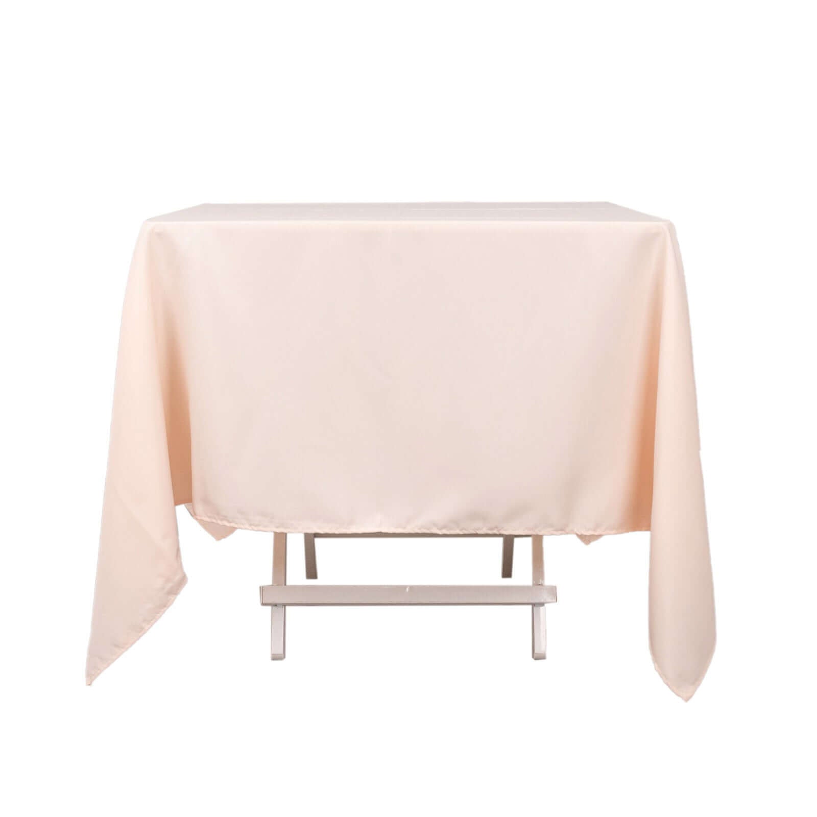 Premium Polyester Square Tablecloth 70"x70" Blush 220GSM Wrinkle-Resistant Table Cover