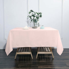 Polyester Square 70"x70" Tablecloth Blush - Wrinkle-Resistant & Durable Table Cover