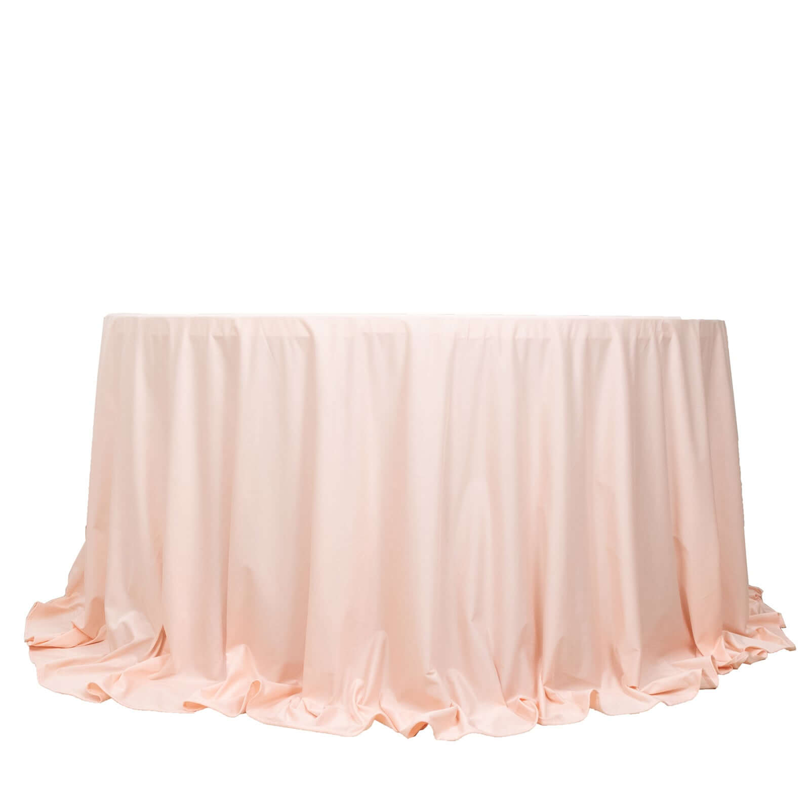Scuba Round 132" Tablecloth Blush - Wrinkle Free & Stain Resistant Seamless Table Cover