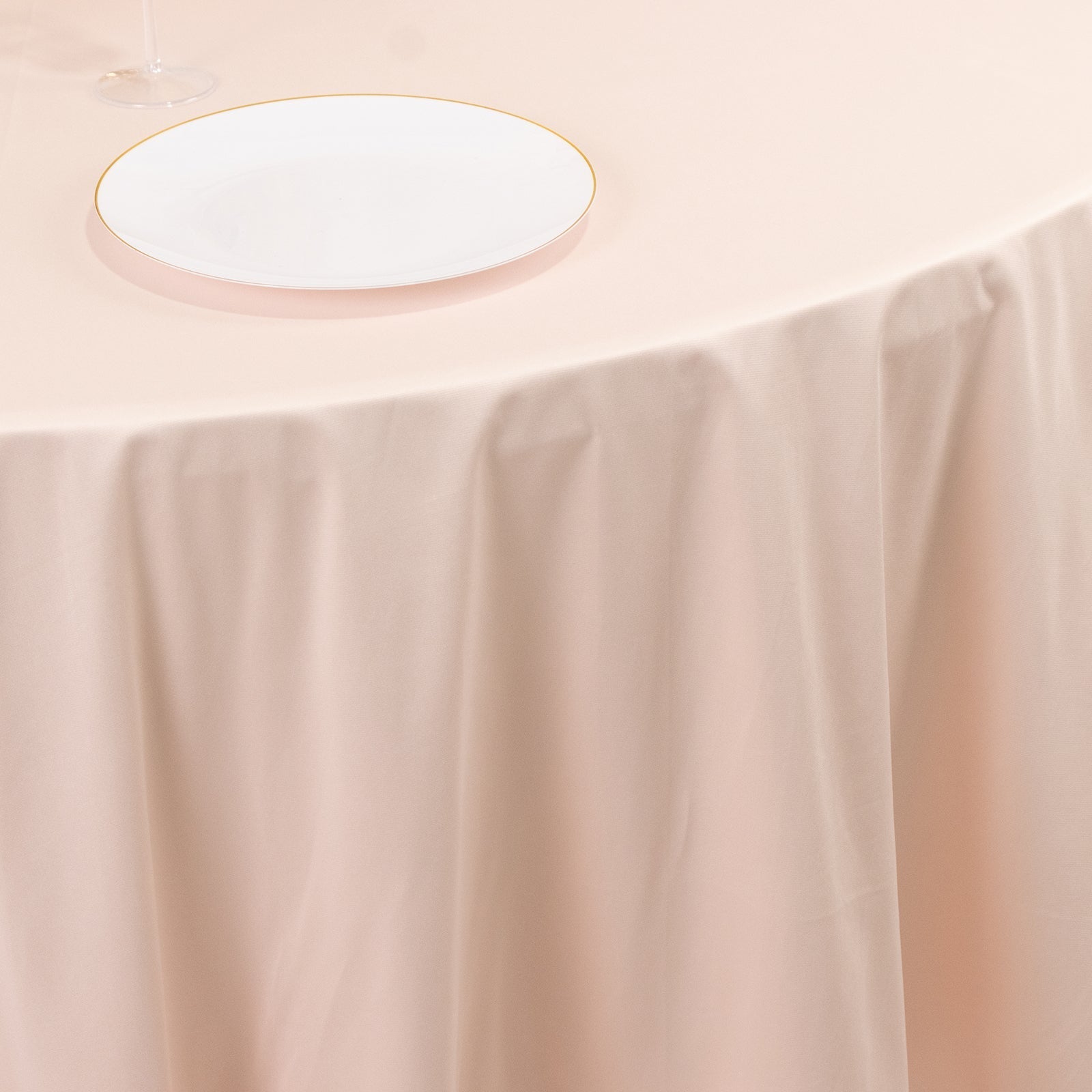 Scuba Round 108" Tablecloth Blush - Wrinkle Free & Stain Resistant Table Cover